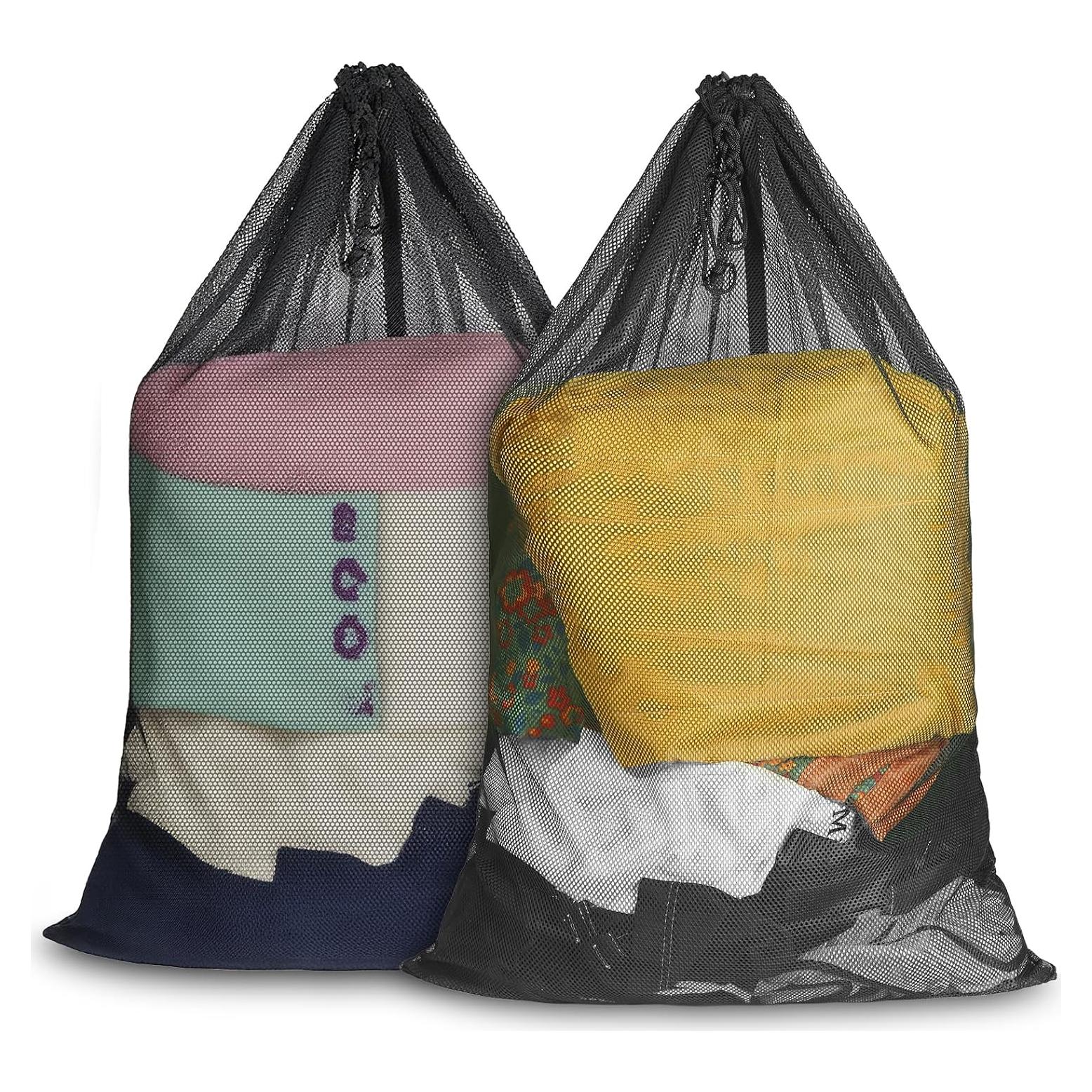 Bolsa de lavandería de malla grande NEWJMM 58x86cm 2 piezas