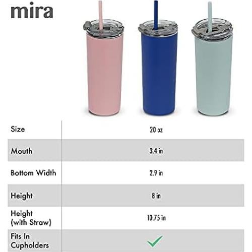 Vaso Aislado de Acero Inoxidable MIRA 20 oz Azul Espacial