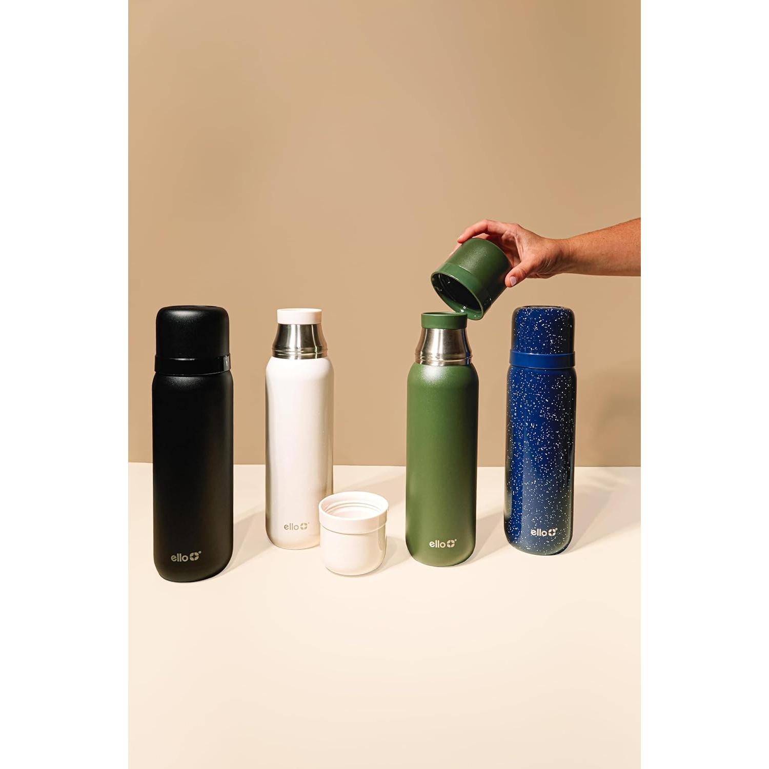 Termo Ello Therma 0.95L Acero Inoxidable Aislado Negro