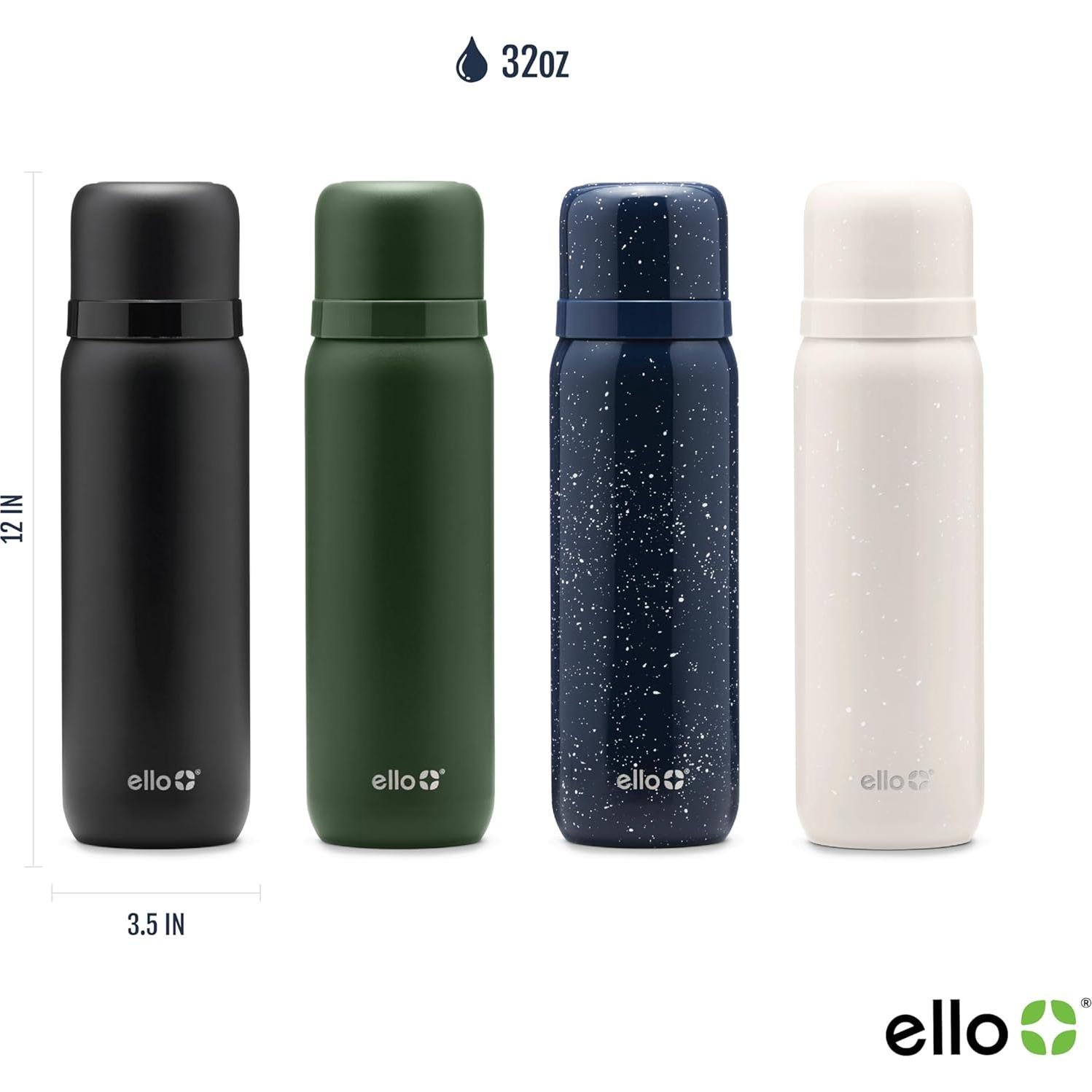 Termo Ello Therma 0.95L Acero Inoxidable Aislado Negro