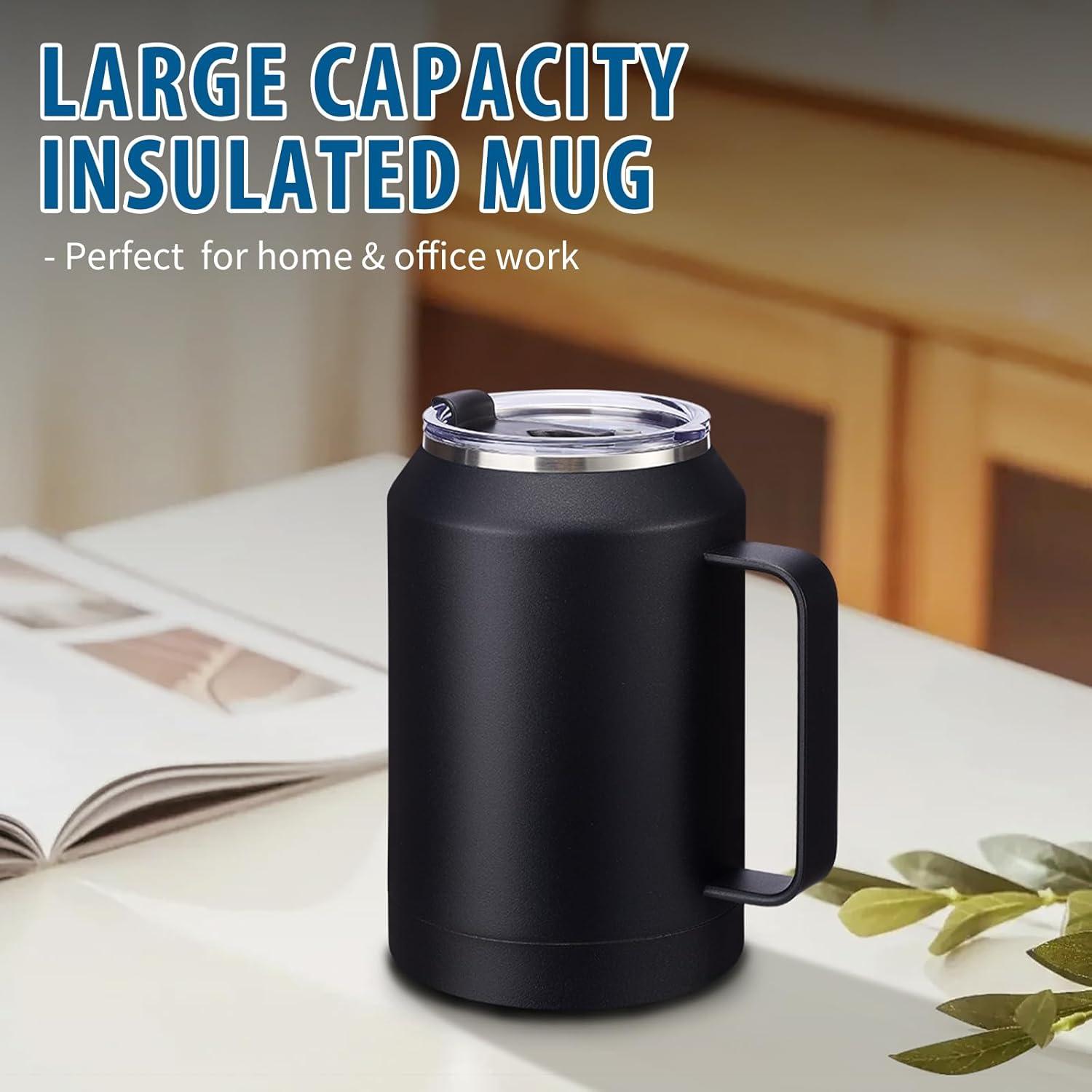 Taza de café aislada VICKNIY 32 oz con tapa 2 en 1 y accesorios