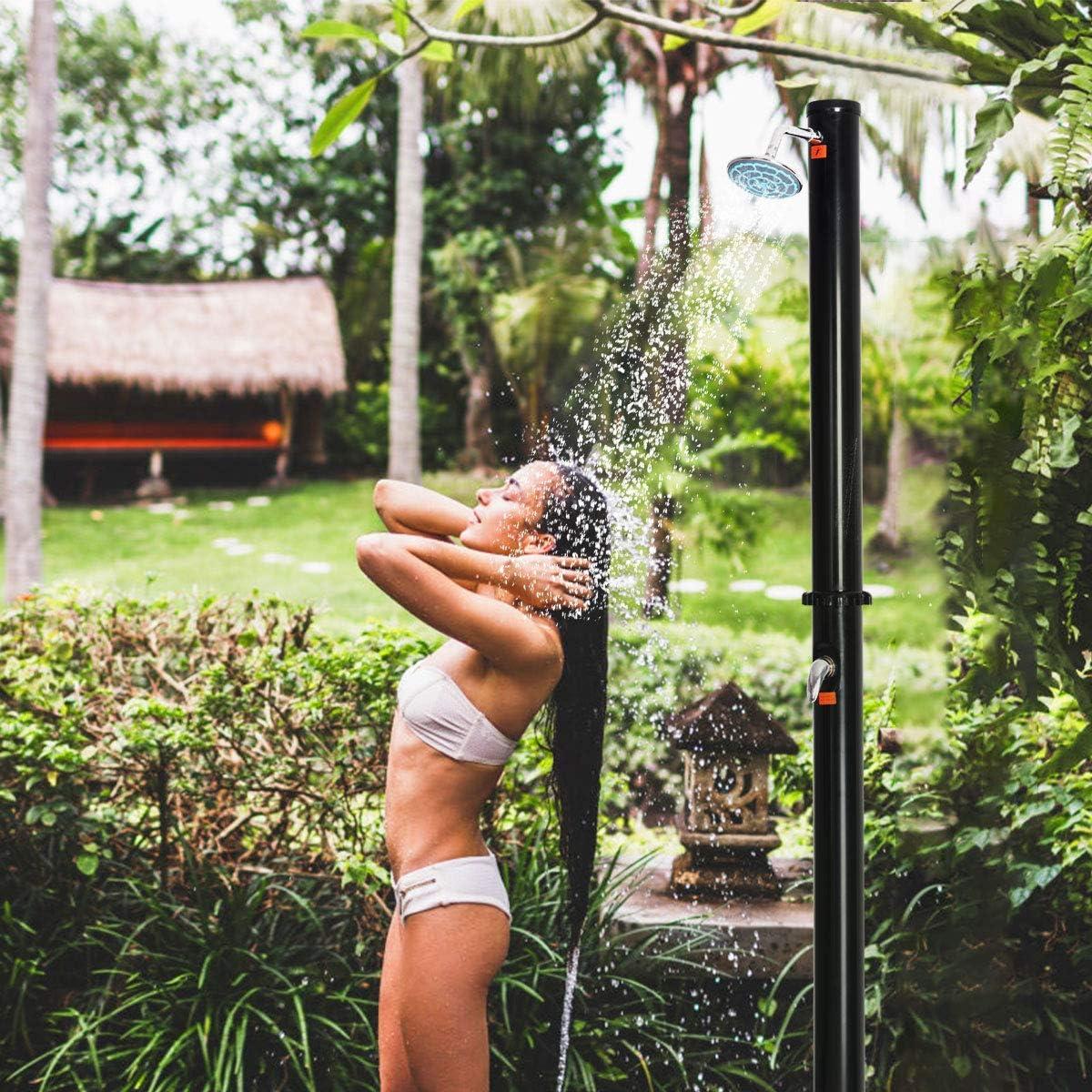 Ducha Solar Giantex 2 Secciones 2.2m 20.82L Negra