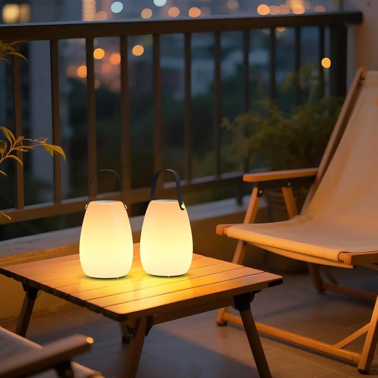 Lámparas de Mesa Portátiles UUFFOO con Altavoces - 2 Unidades