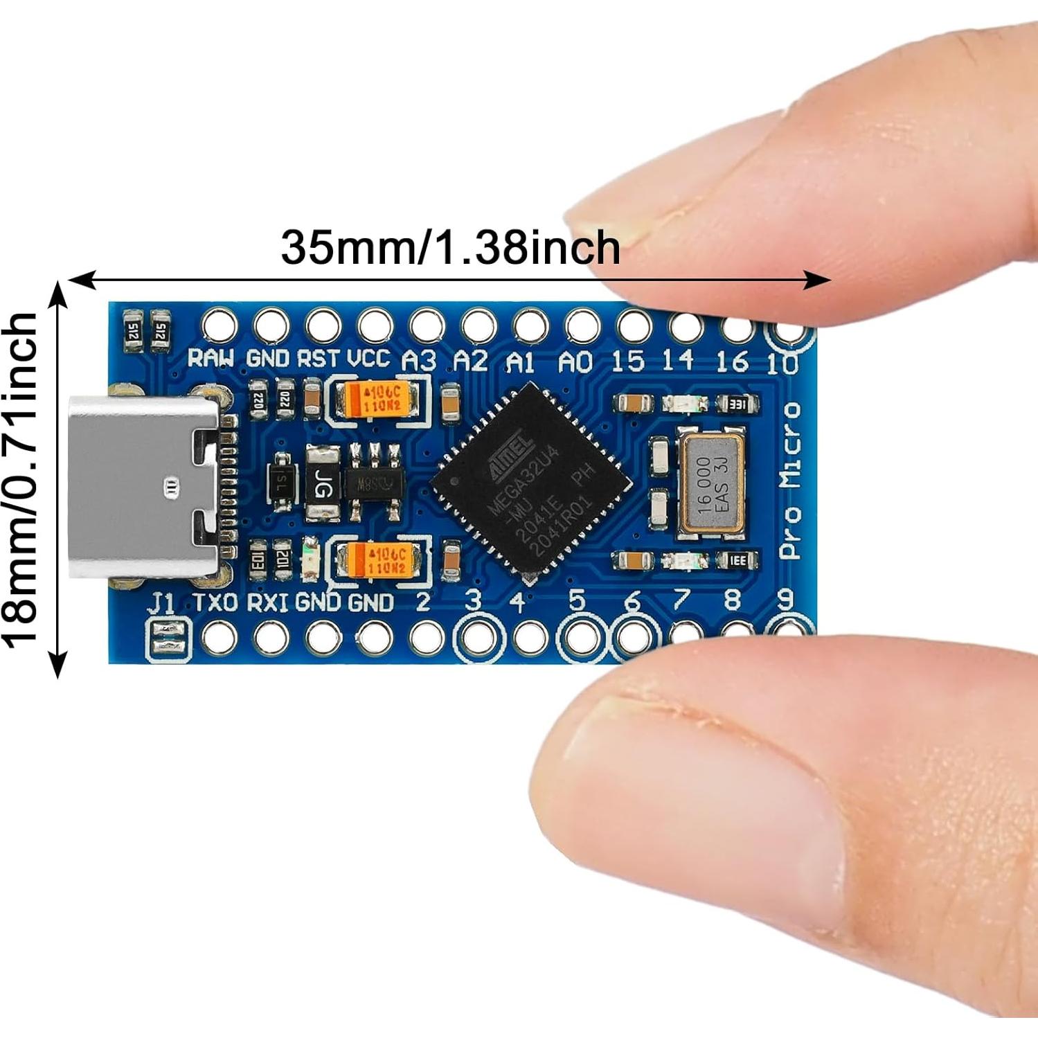 Paquete de 3 Módulos Micro Pro MakerHawk ATmega 32U4 5V 16MHz