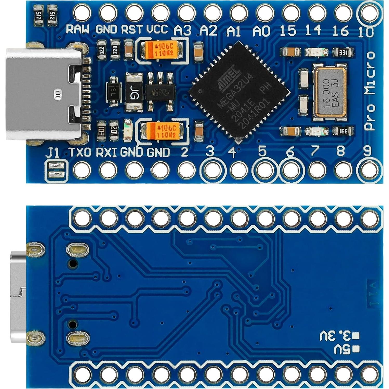Paquete de 3 Módulos Micro Pro MakerHawk ATmega 32U4 5V 16MHz
