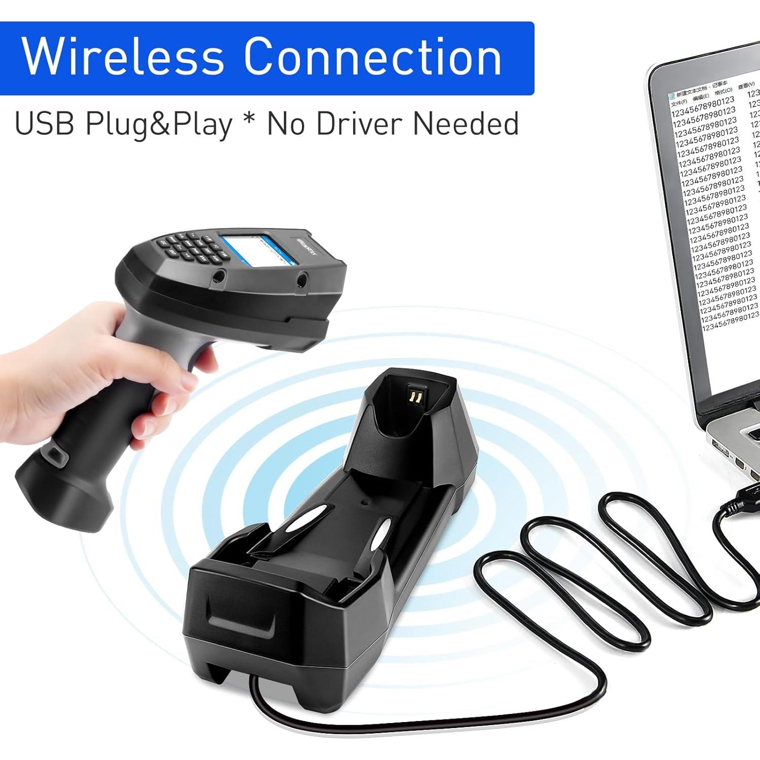 Escáner de Código de Barras Inalámbrico ONEWSCAN NS-7106H 1D