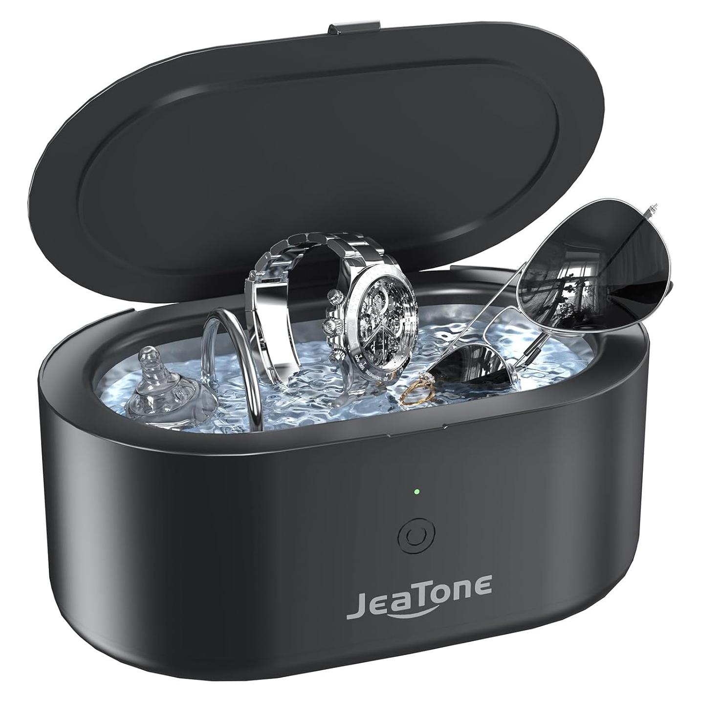 Limpiador Ultrasónico de Joyas Jeatone 600ml Negro Profesional