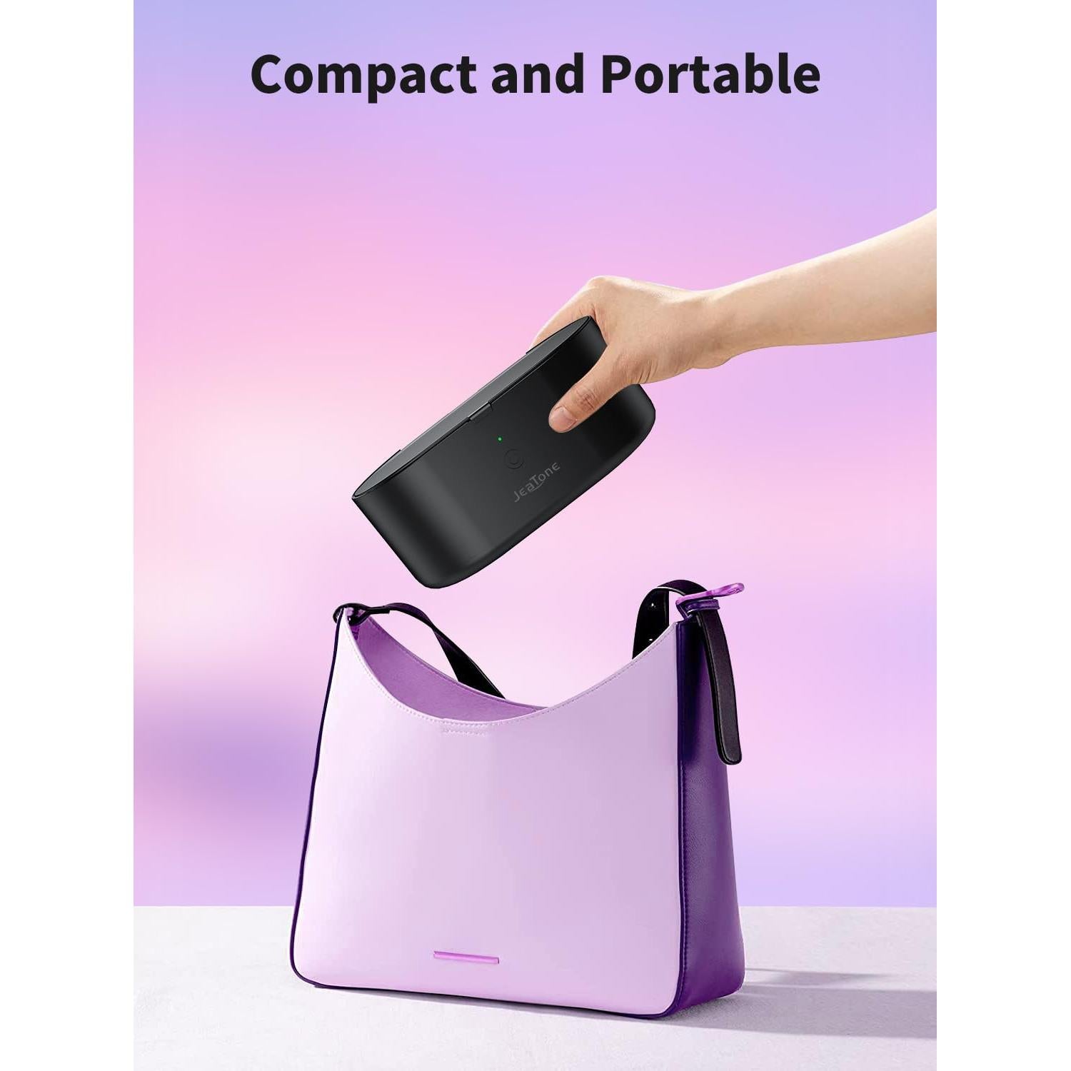 Limpiador Ultrasónico de Joyas Jeatone 600ml Negro Profesional