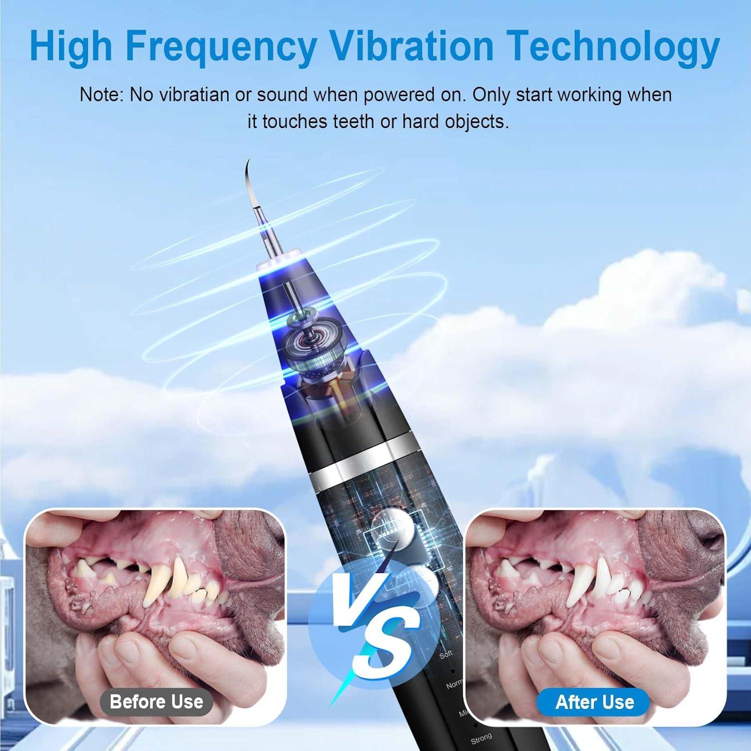 Limpiador Ultrasónico de Dientes para Perros Ni-SHEN 5 Modos LED