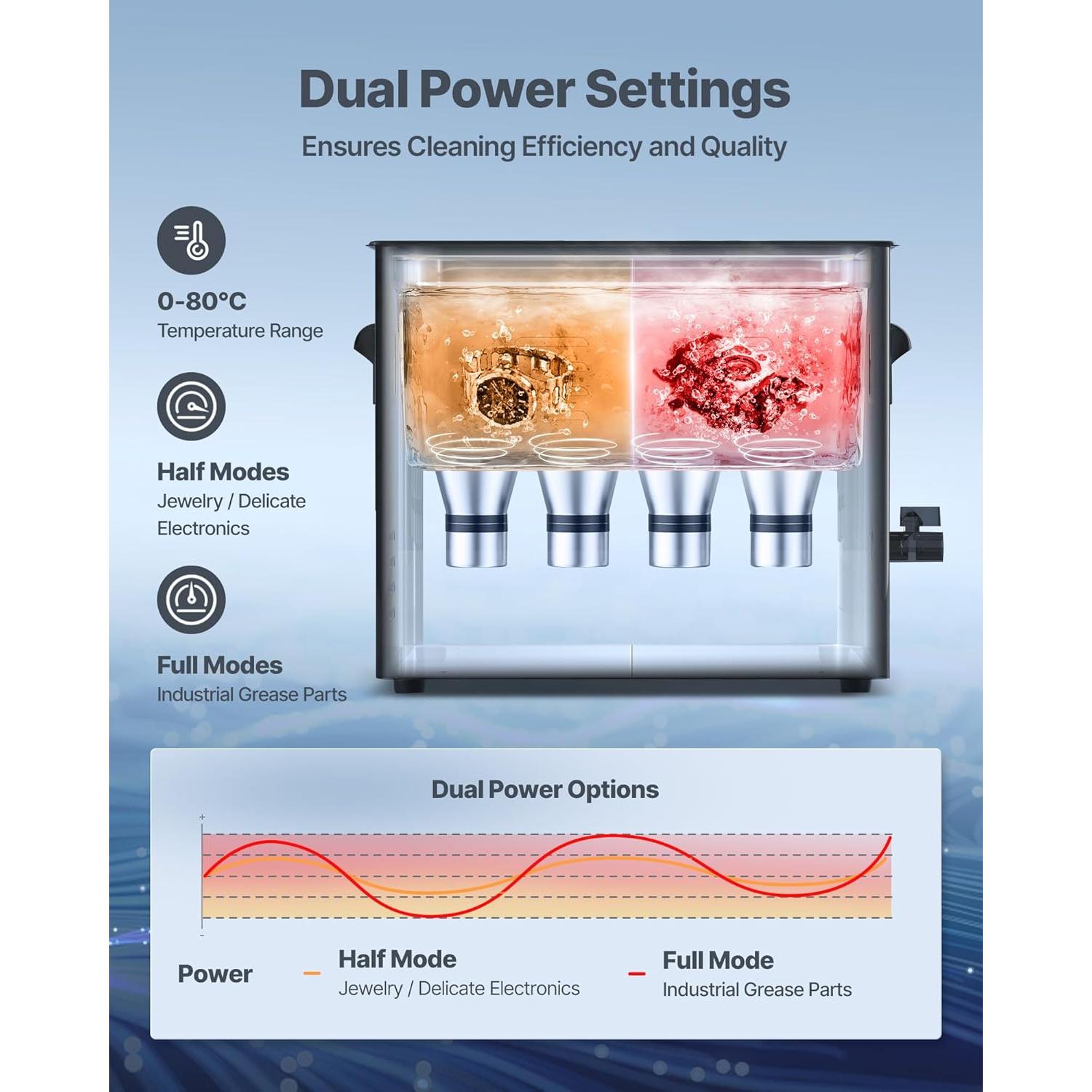 Limpiador Ultrasónico VEVOR 10L Acero Inoxidable Profesional