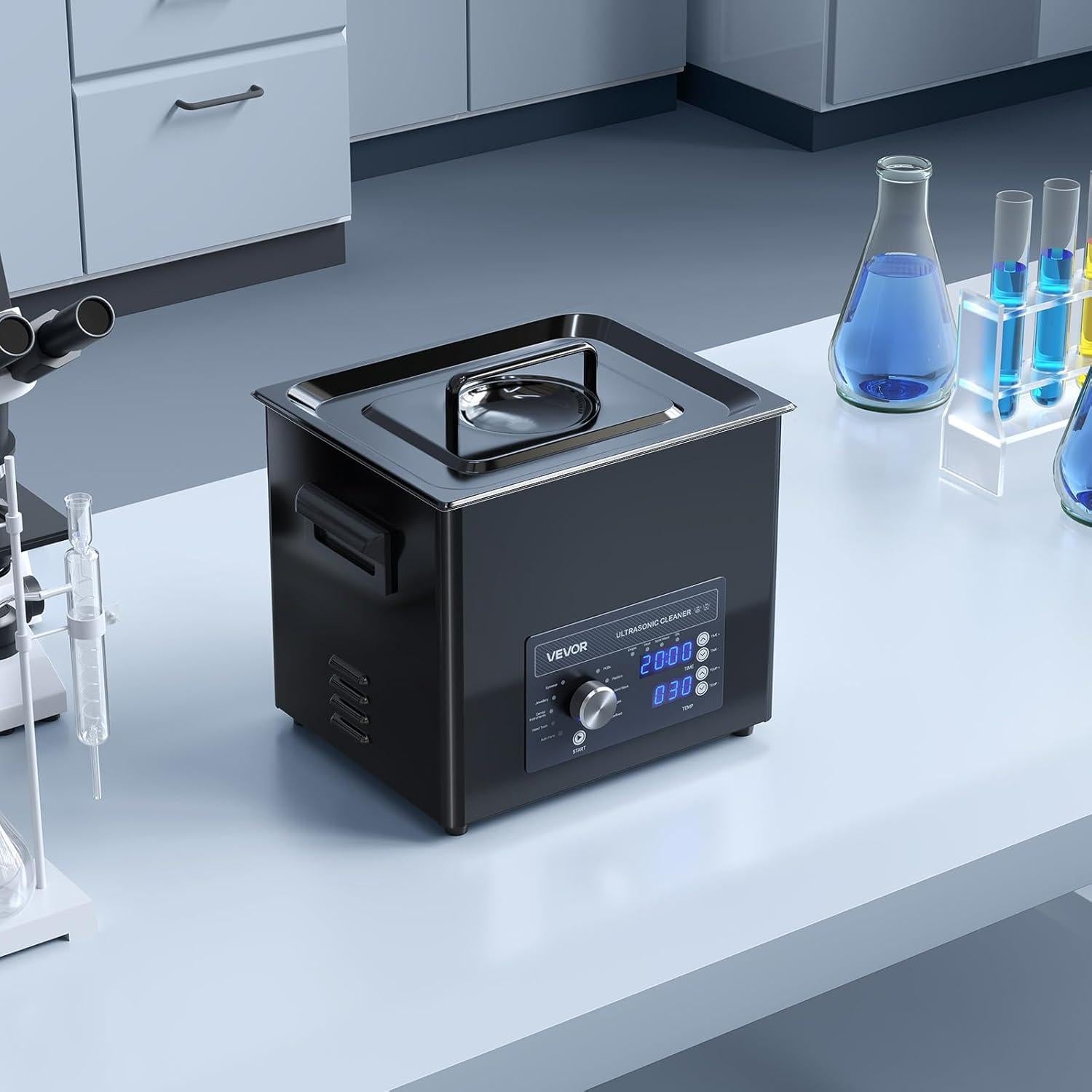 Limpiador Ultrasónico VEVOR 10L Acero Inoxidable Profesional