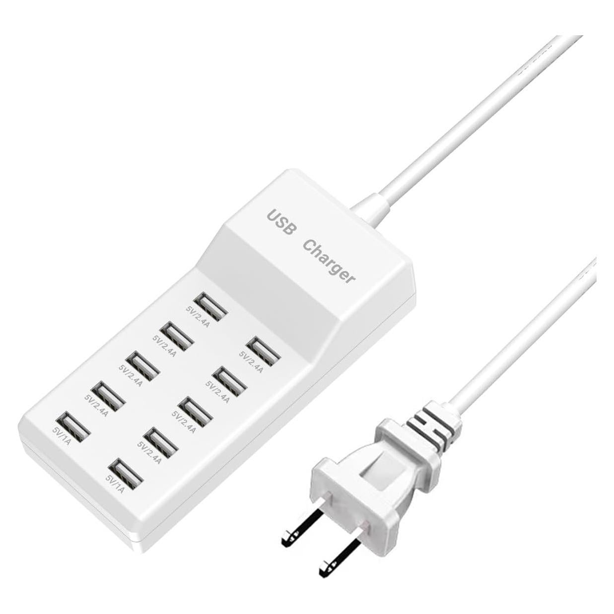 Estación de Carga USB WUCOHATI 10 Puertos 180 cm Inteligente