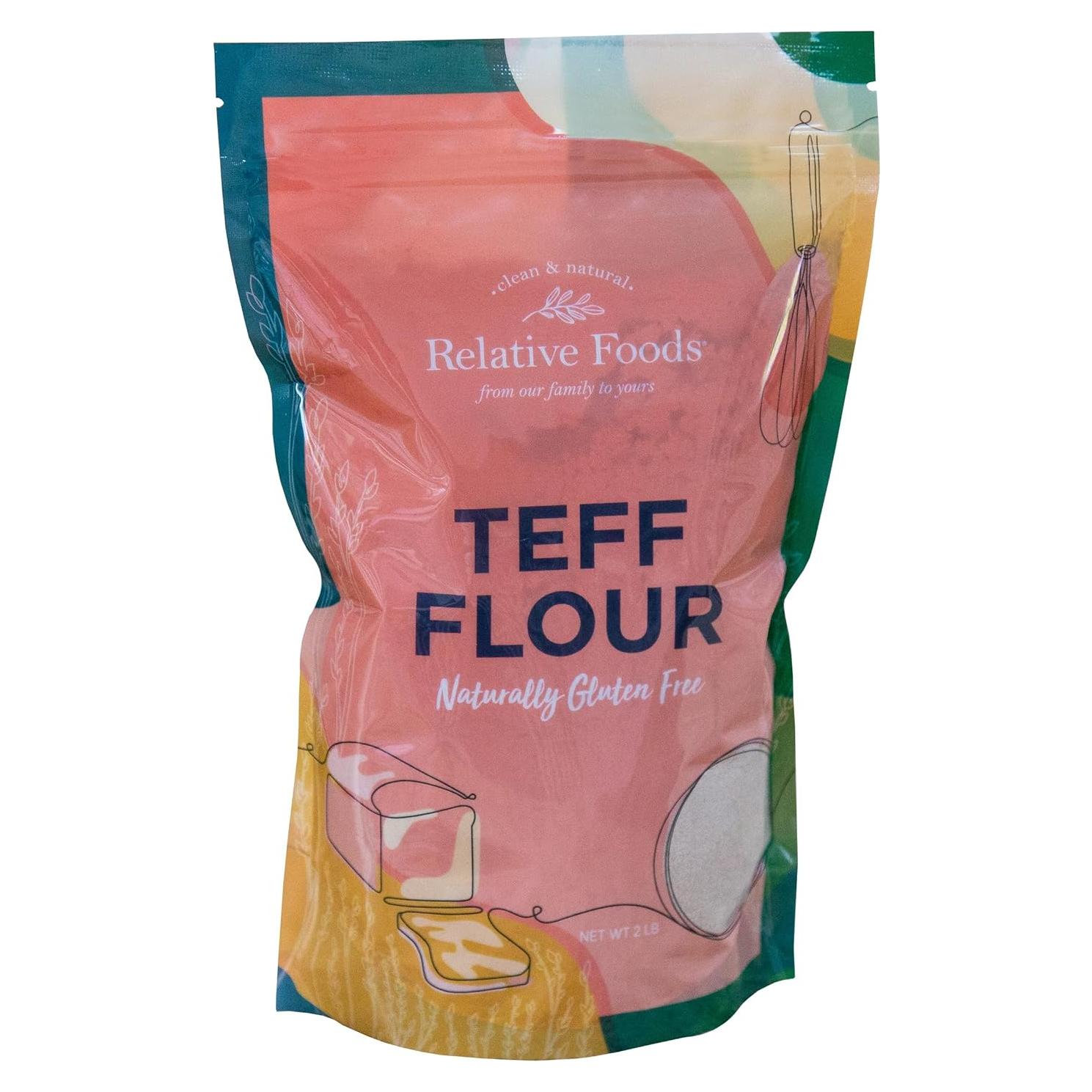 Harina de Teff Marrón Relative Foods 0.91 kg Sin Gluten Vegana