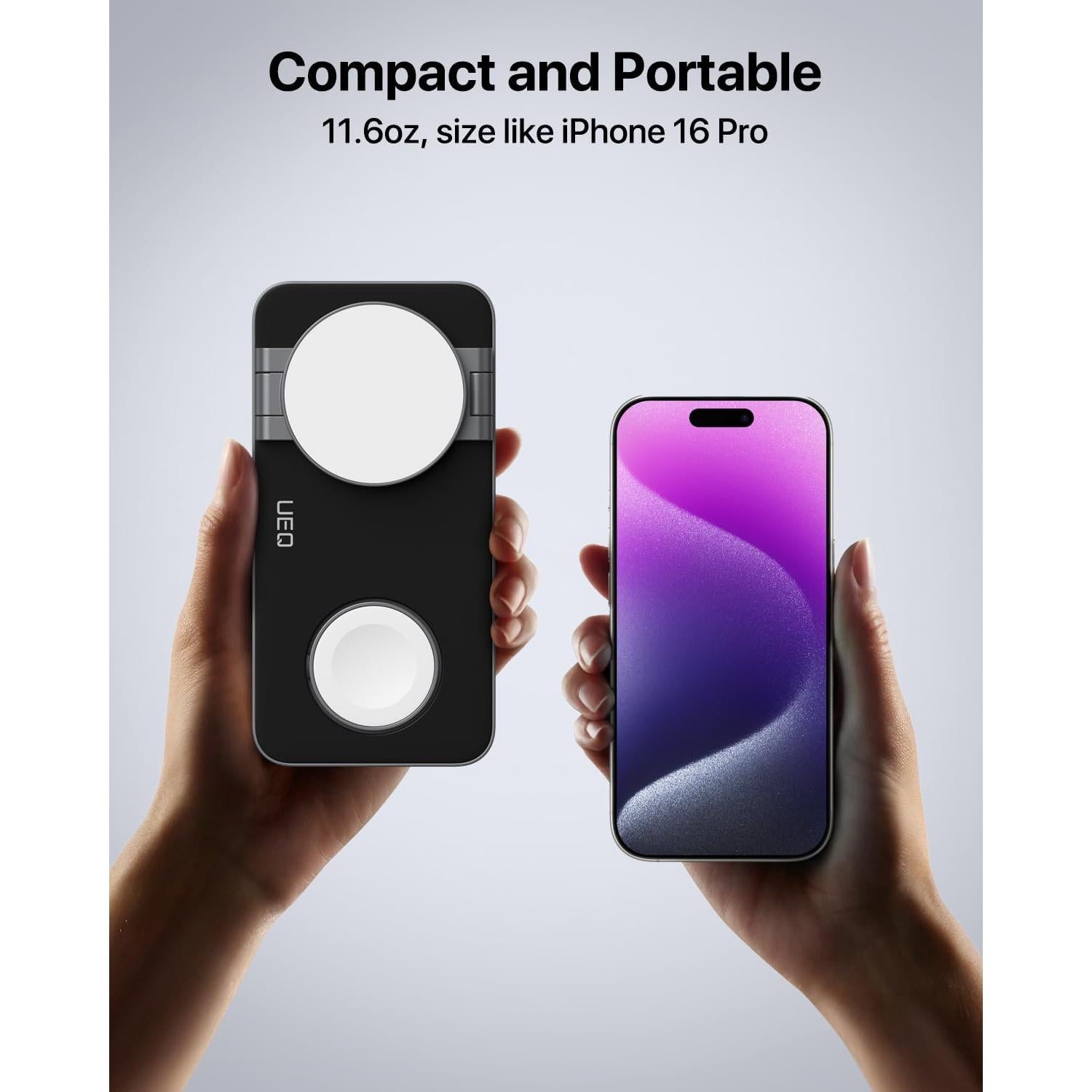 Estación de Carga Inalámbrica 3 en 1 para Apple - Negro