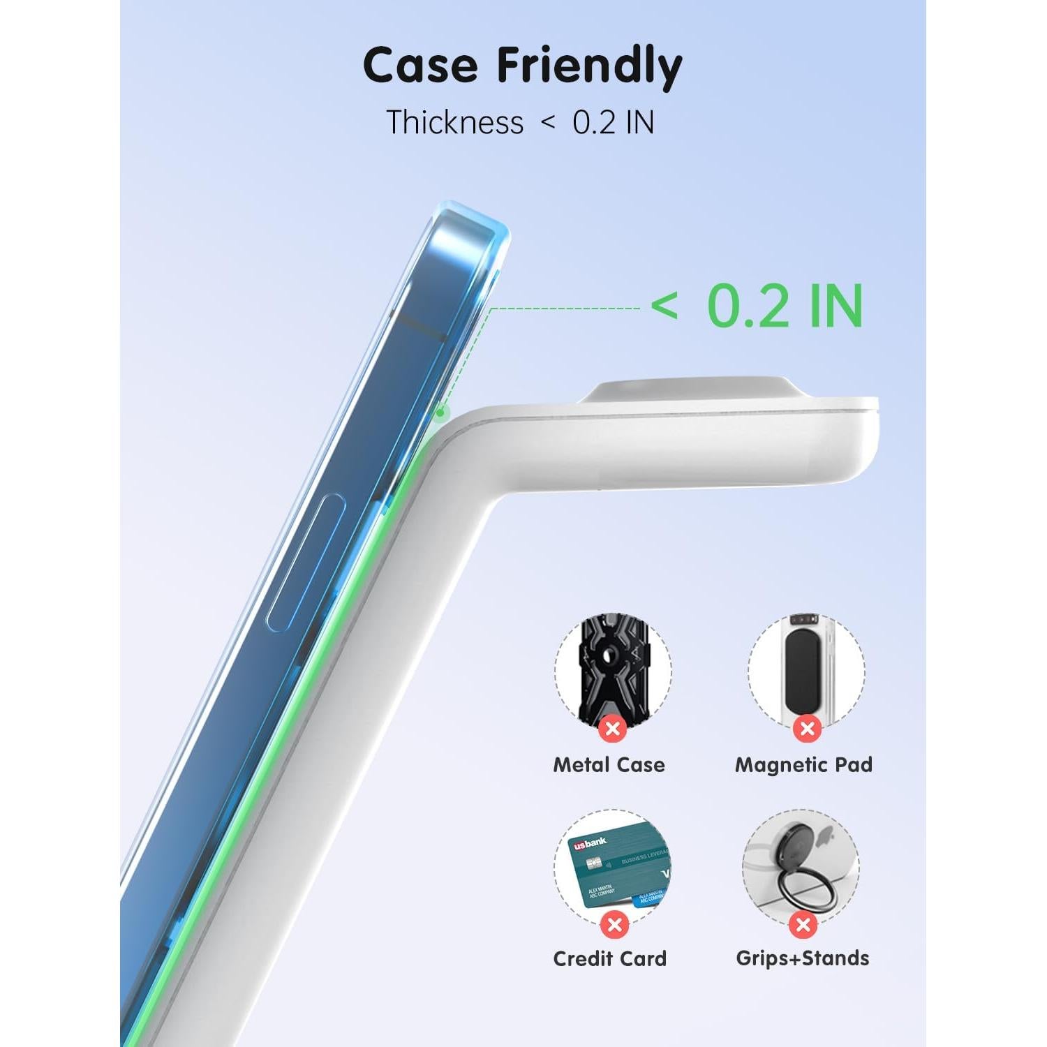 JoyGeek Estación Carga Inalámbrica 3 en 1 para Apple