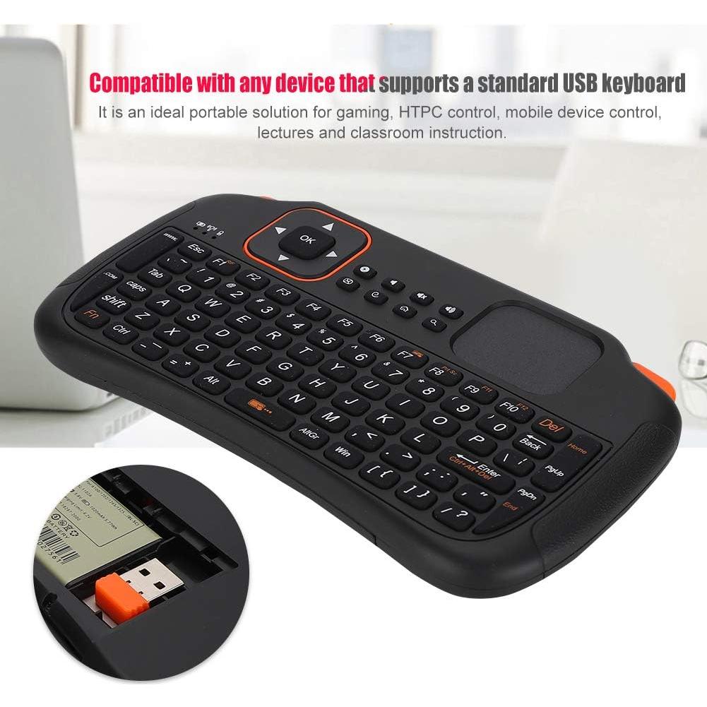 Mini Teclado QWERTY Yoidesu con Touchpad 2.4GHz Recargable