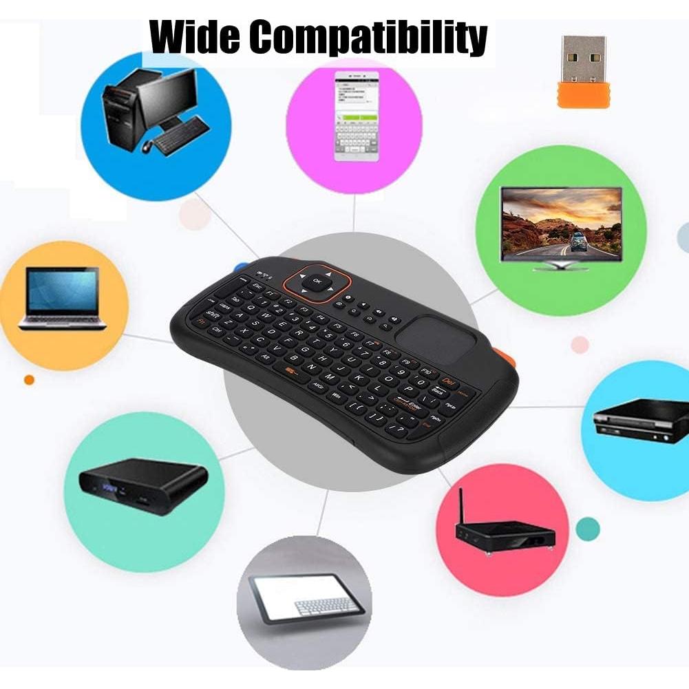 Mini Teclado QWERTY Yoidesu con Touchpad 2.4GHz Recargable