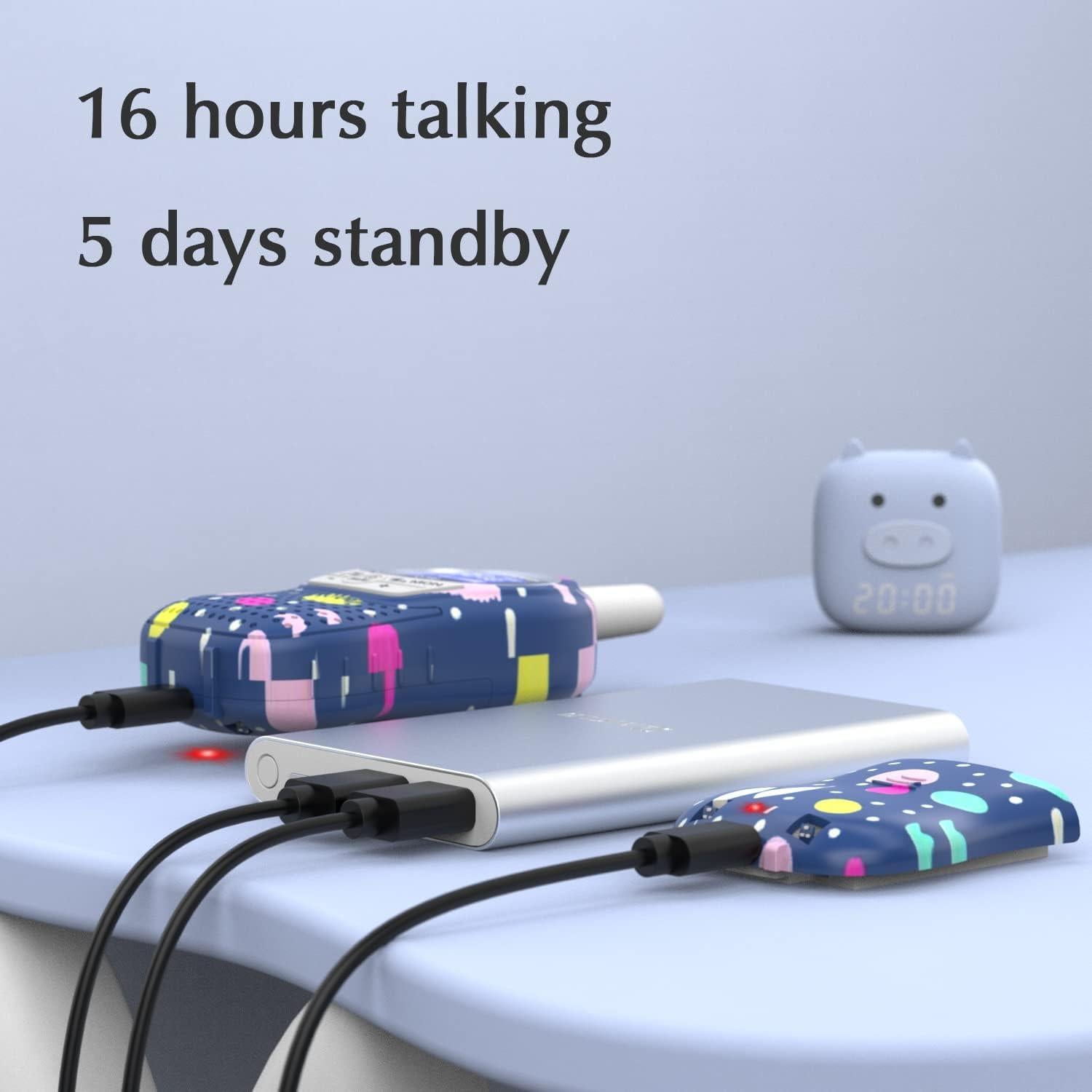 Walkie Talkies Qniglo Recargables 2 Paquete para Niños