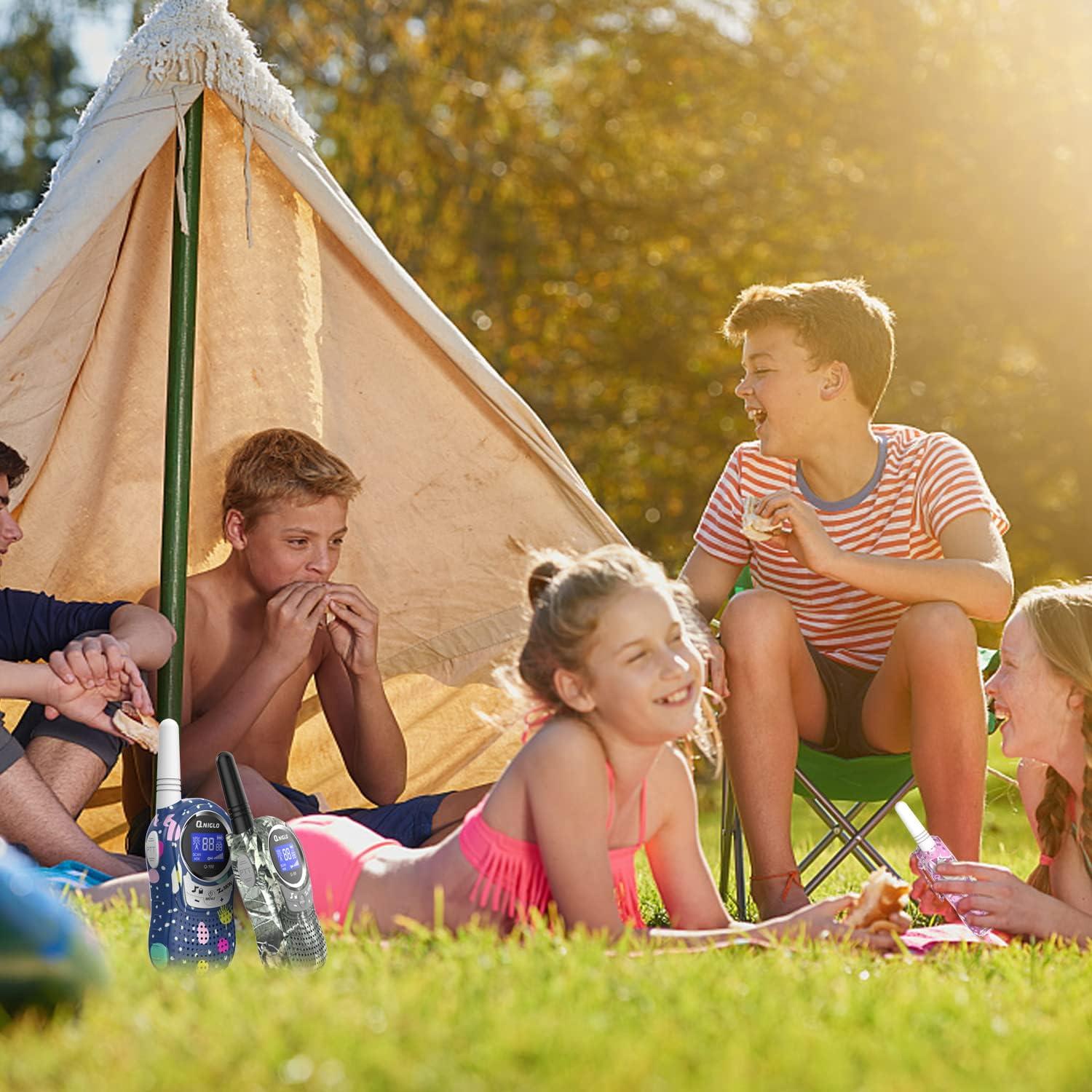 Walkie Talkies Qniglo Recargables 2 Paquete para Niños