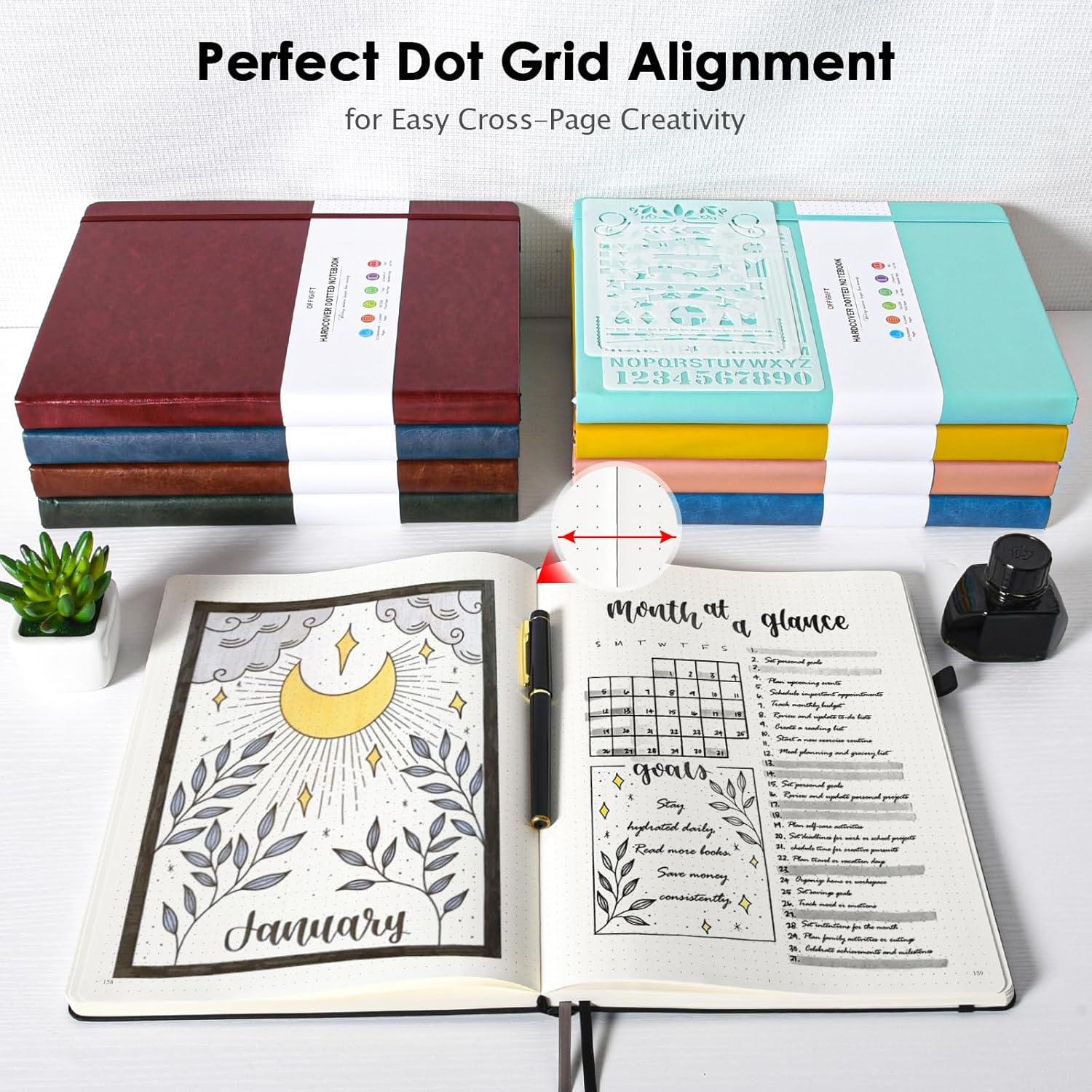 Diario de Puntos Bullet A4 OFFIGIFT, 312 Páginas, Tapa Dura