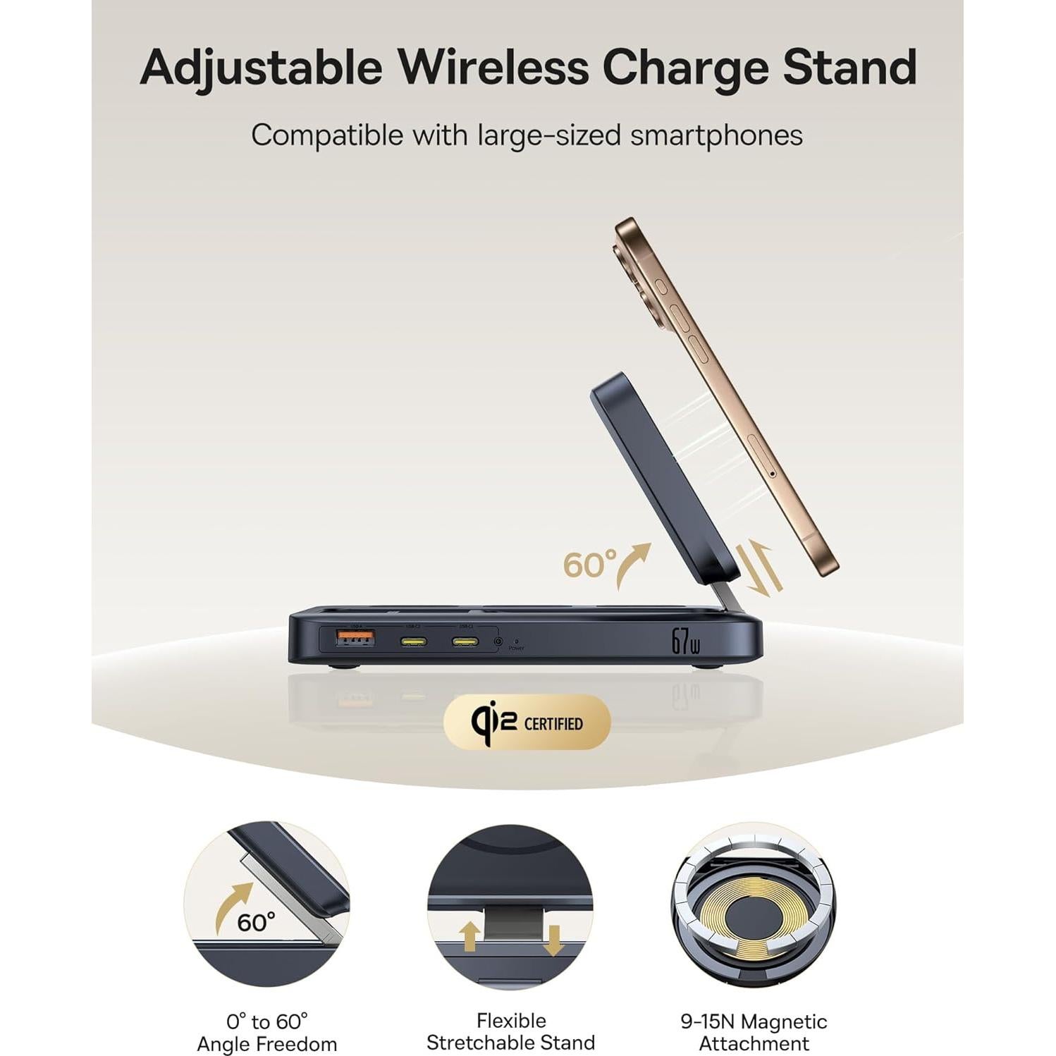 Baseus Nomos Estación Carga 8-en-1 67W Qi2 para iPhone 16/15