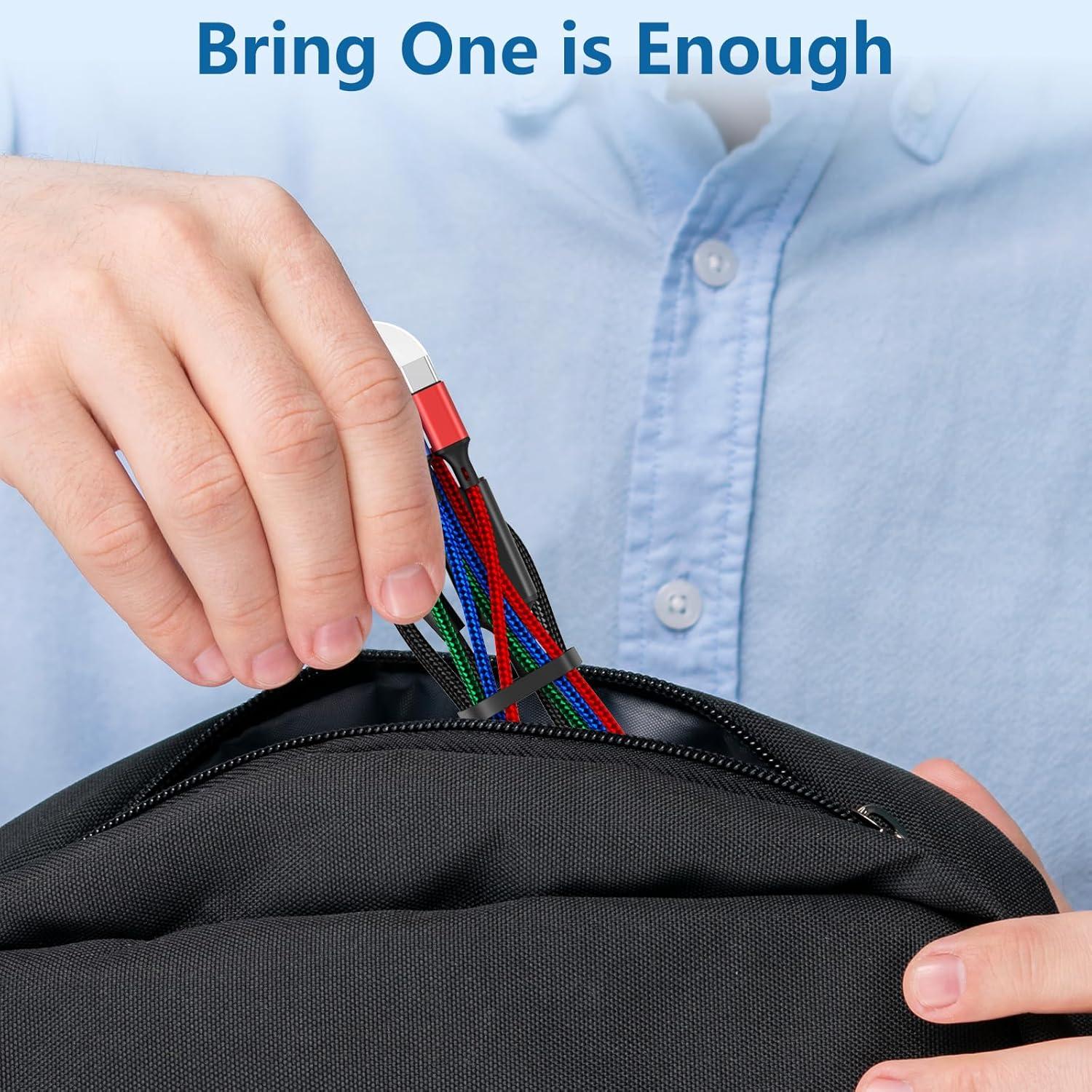 Cable de Carga Múltiple Amasuki 2Pack USB-C iWatch 4 en 1