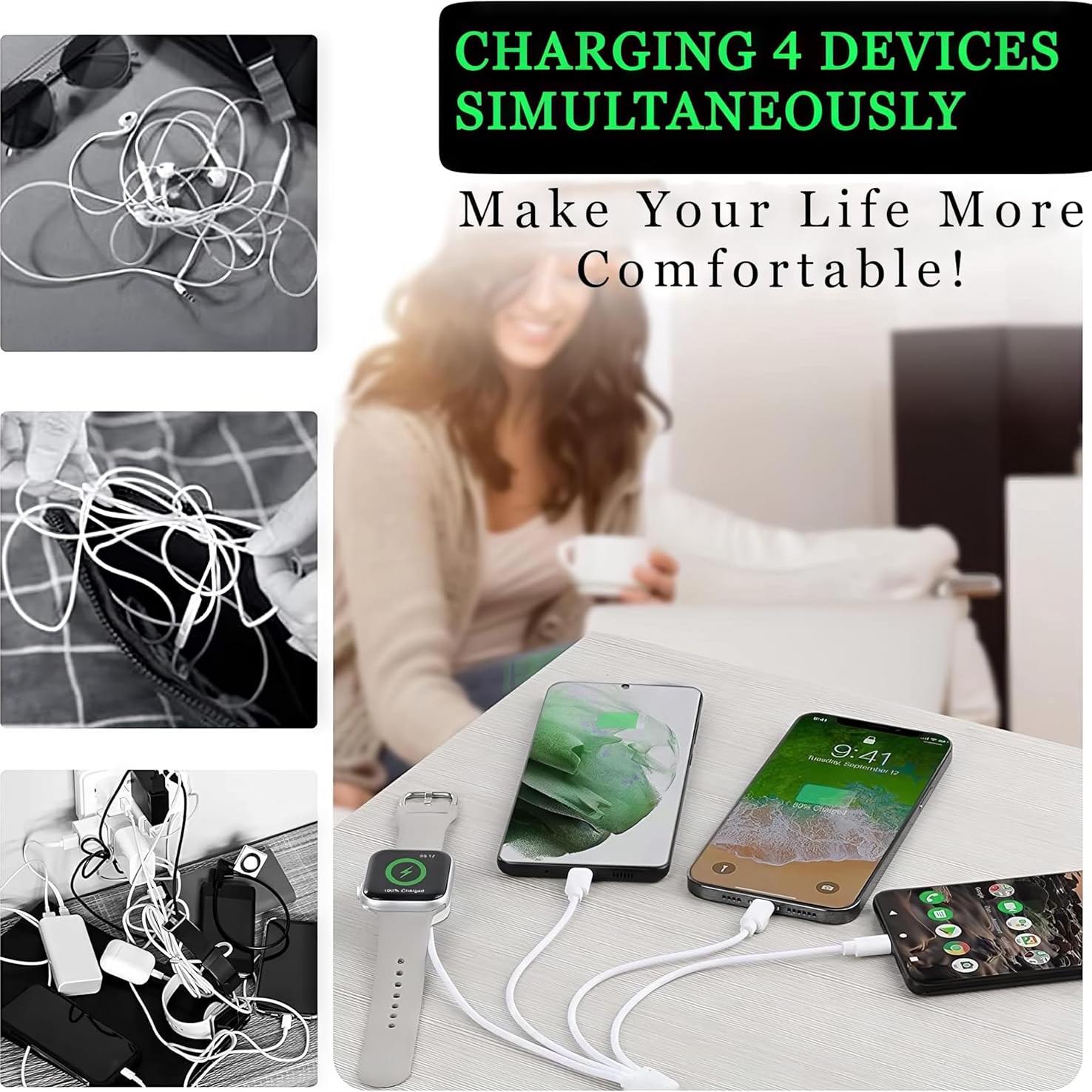 Cable de Carga 4 en 1 Shenzhen Weichuangheng 1m Rápido