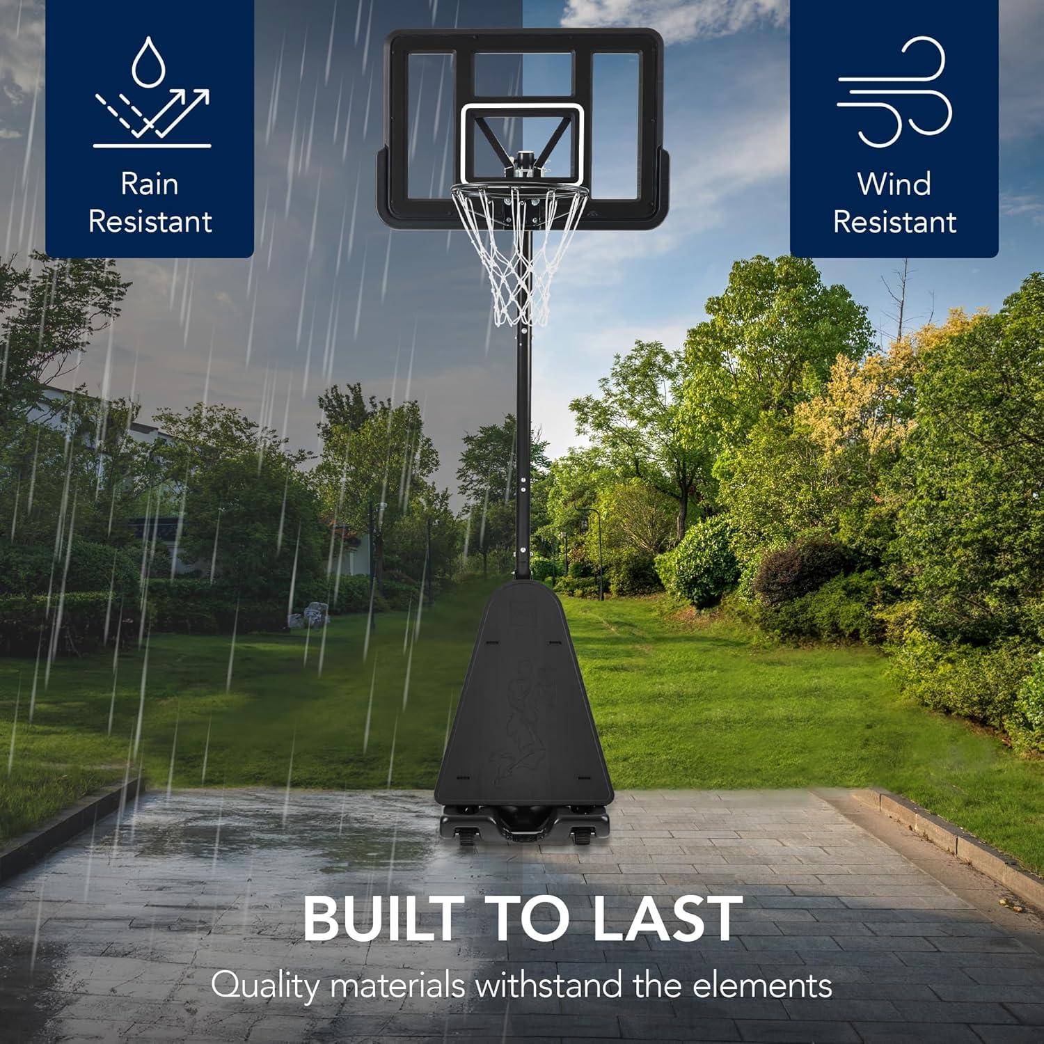 Aro de Baloncesto Ajustable Mejor Opción 1.34-3.05m Portátil