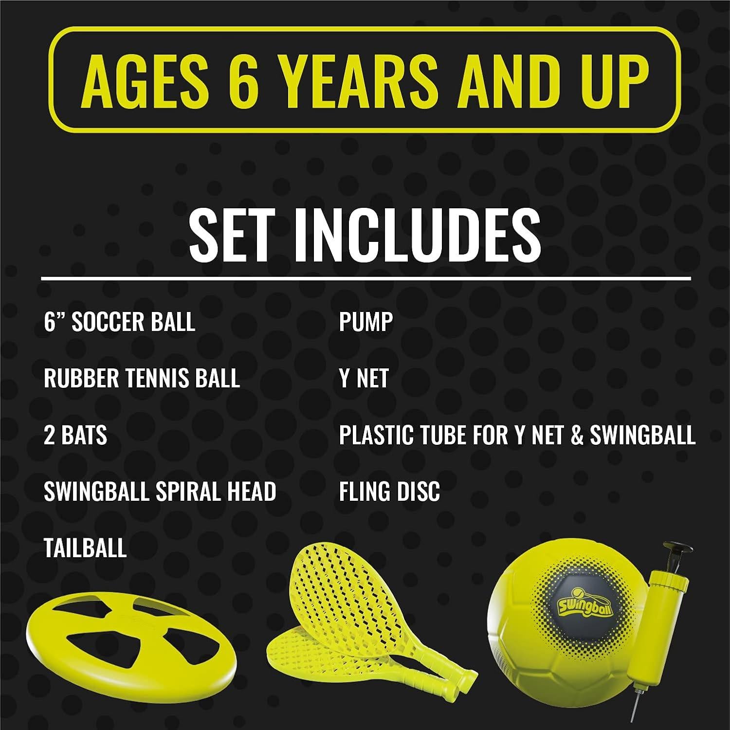 Juego de Tetherball Swingball 5 en 1 - Portátil para Niños y Adultos