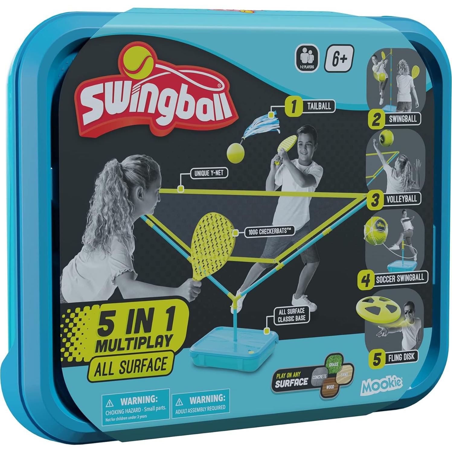 Juego de Tetherball Swingball 5 en 1 - Portátil para Niños y Adultos