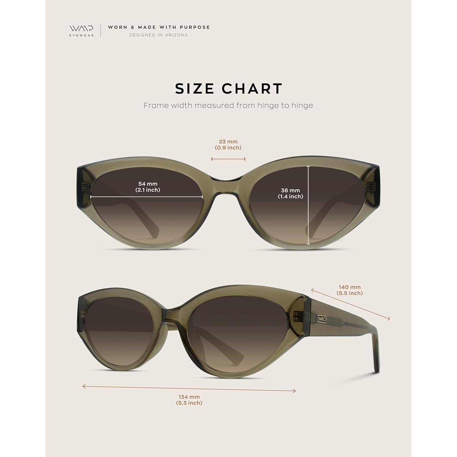 Gafas de sol ovaladas WearMe Pro para mujer UV protección