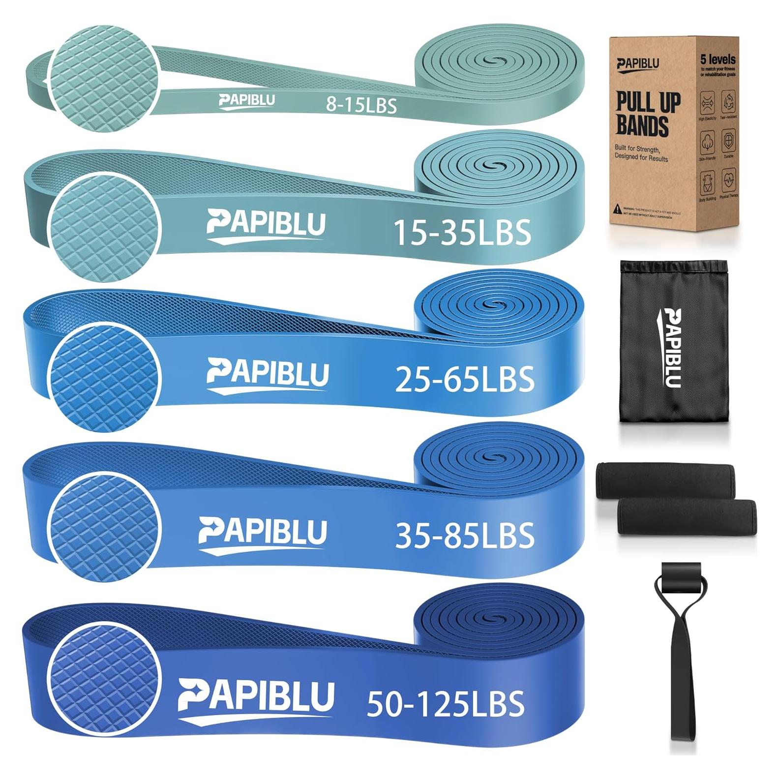 Bandas de Resistencia PAPIBLU PAB-006, 5 Niveles 3.6-56.7 kg
