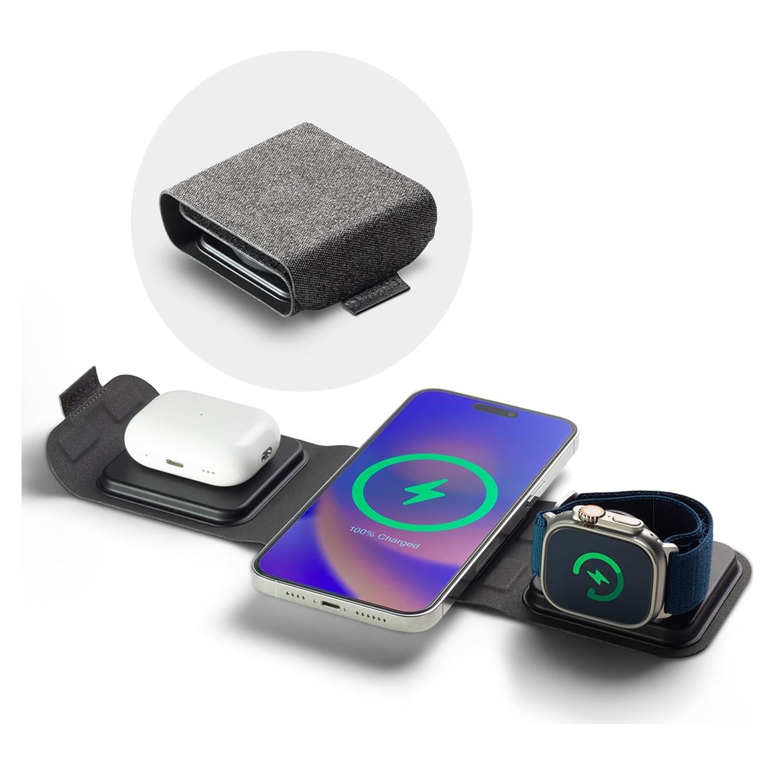 Cargador de viaje 3 en 1 Mophie MagSafe - Carga rápida 15W