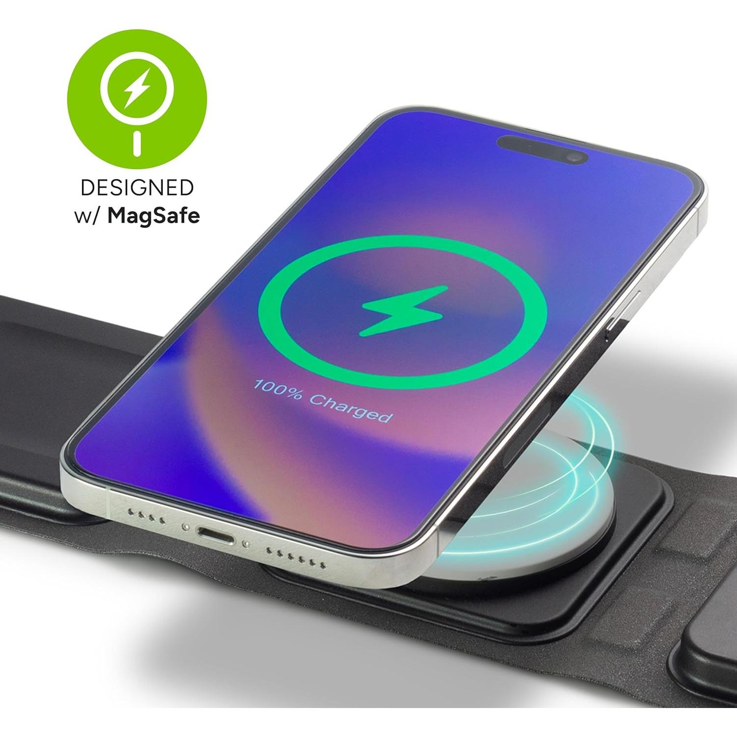 Cargador de viaje 3 en 1 Mophie MagSafe - Carga rápida 15W