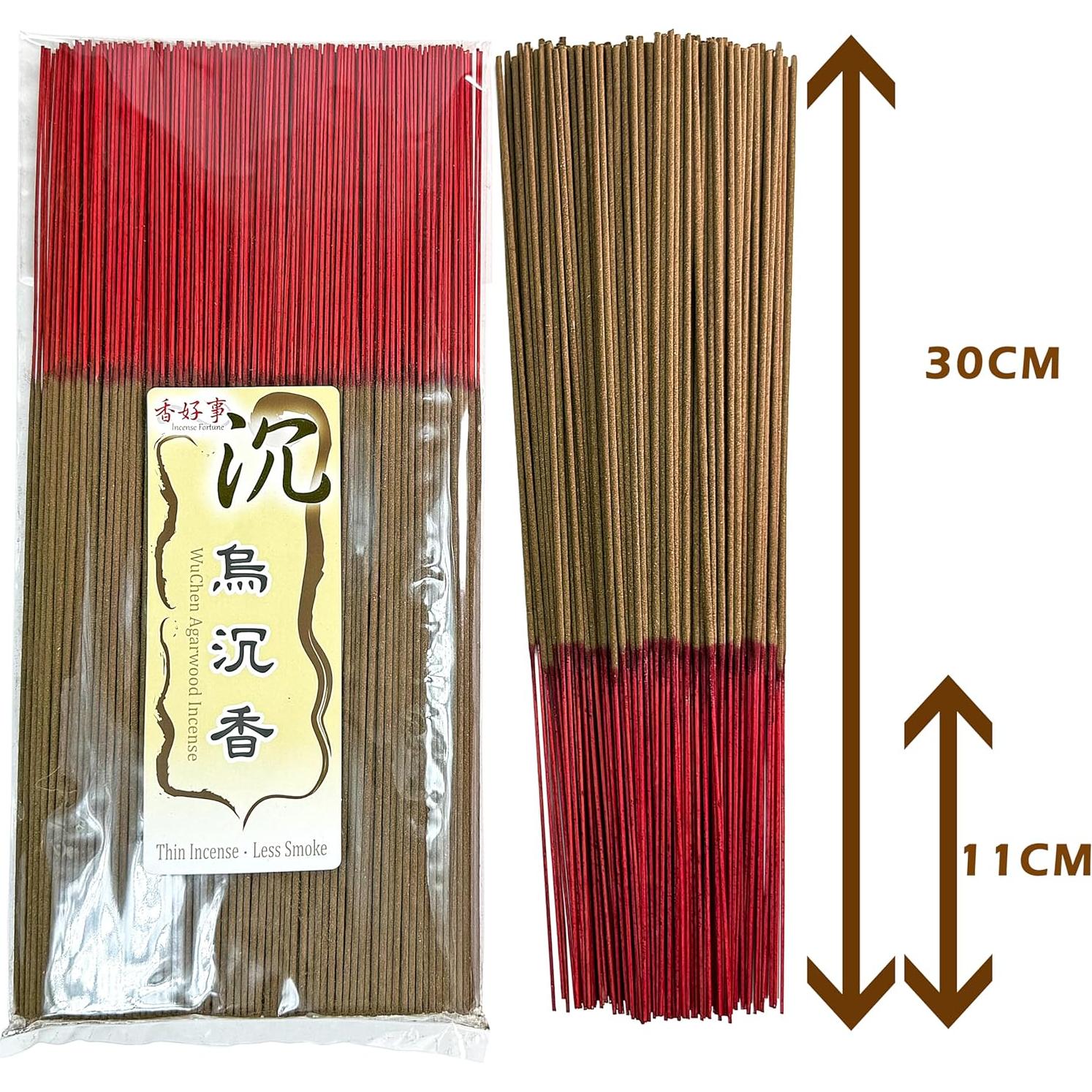 Incienso de Agarwood Fortuna 30cm - 3 Paquetes de 400 Varitas