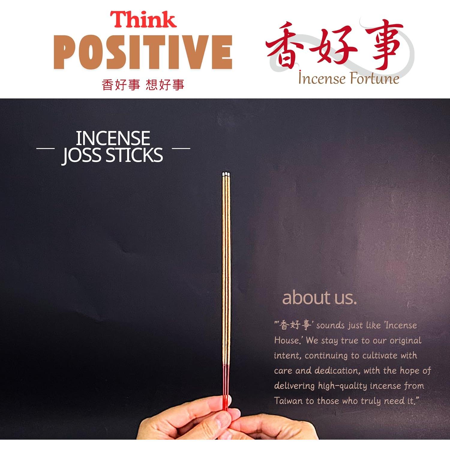 Incienso de Agarwood Fortuna 30cm - 3 Paquetes de 400 Varitas