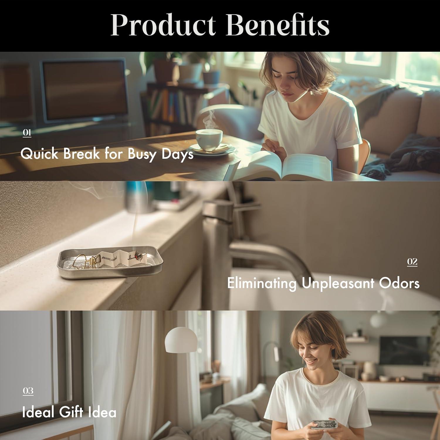 Incienso de Papel OPTATUM 48 Piezas Marrón Ámbar - Aromaterapia