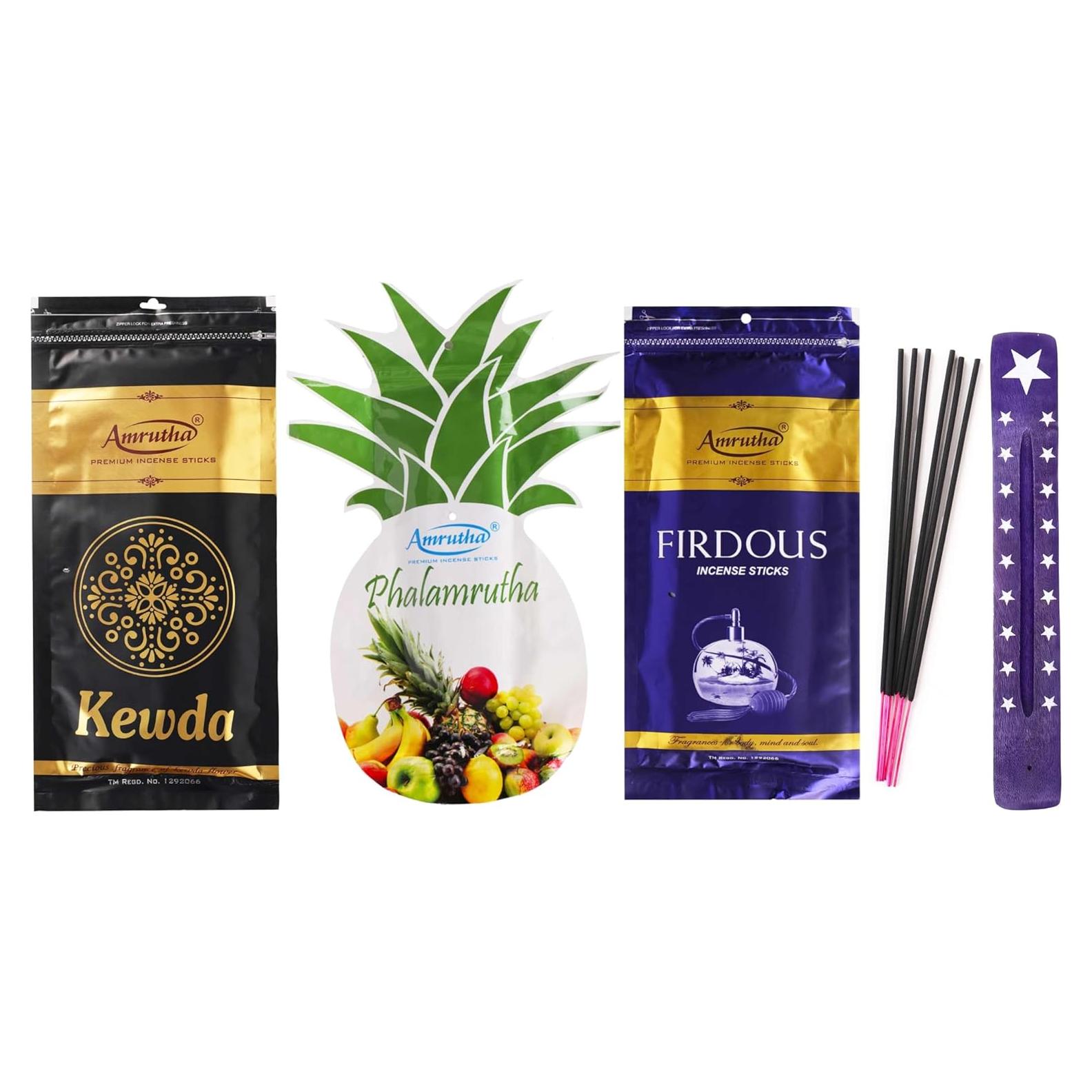 Conjunto de Incienso Premium Hashcart 3 Fragancias Naturales