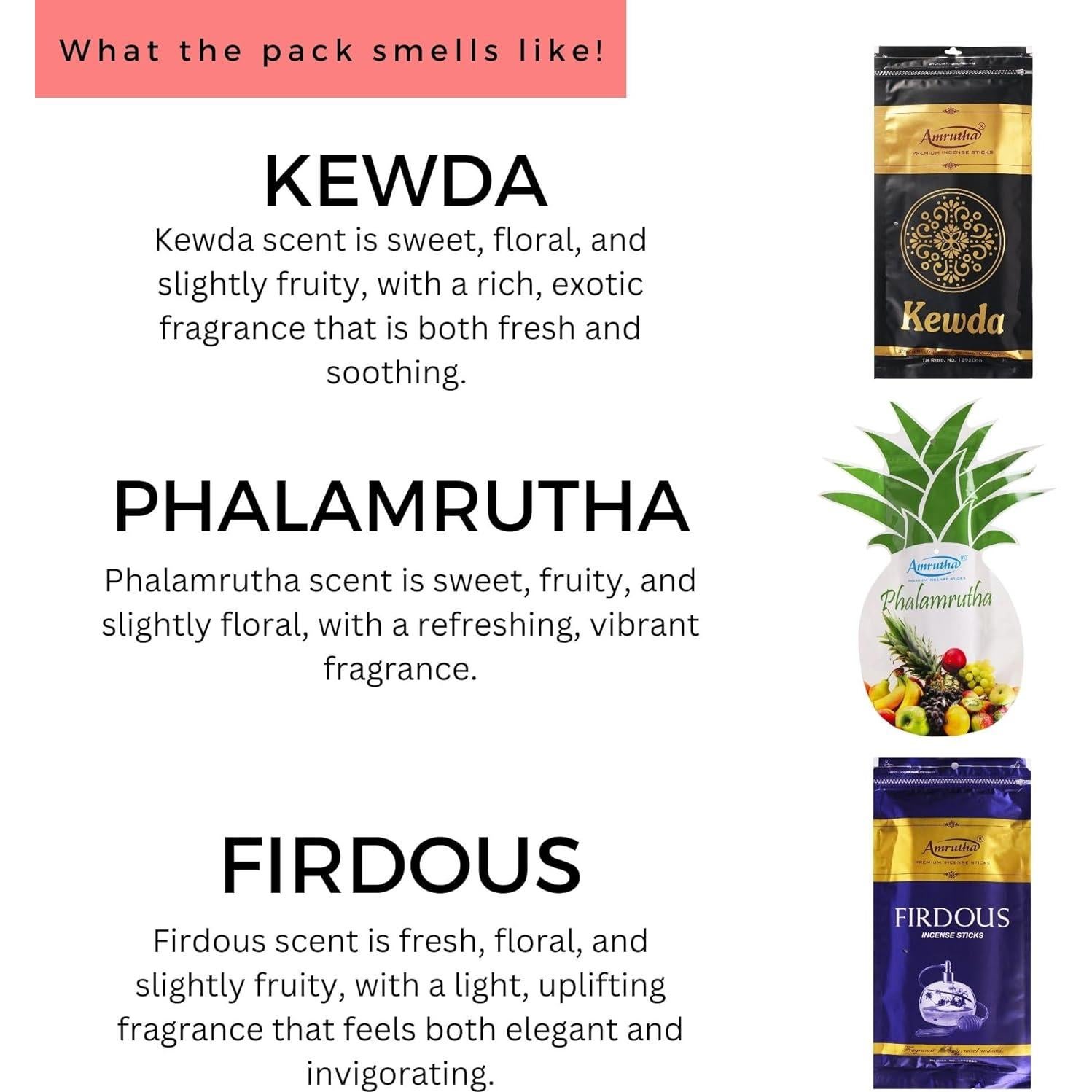 Conjunto de Incienso Premium Hashcart 3 Fragancias Naturales