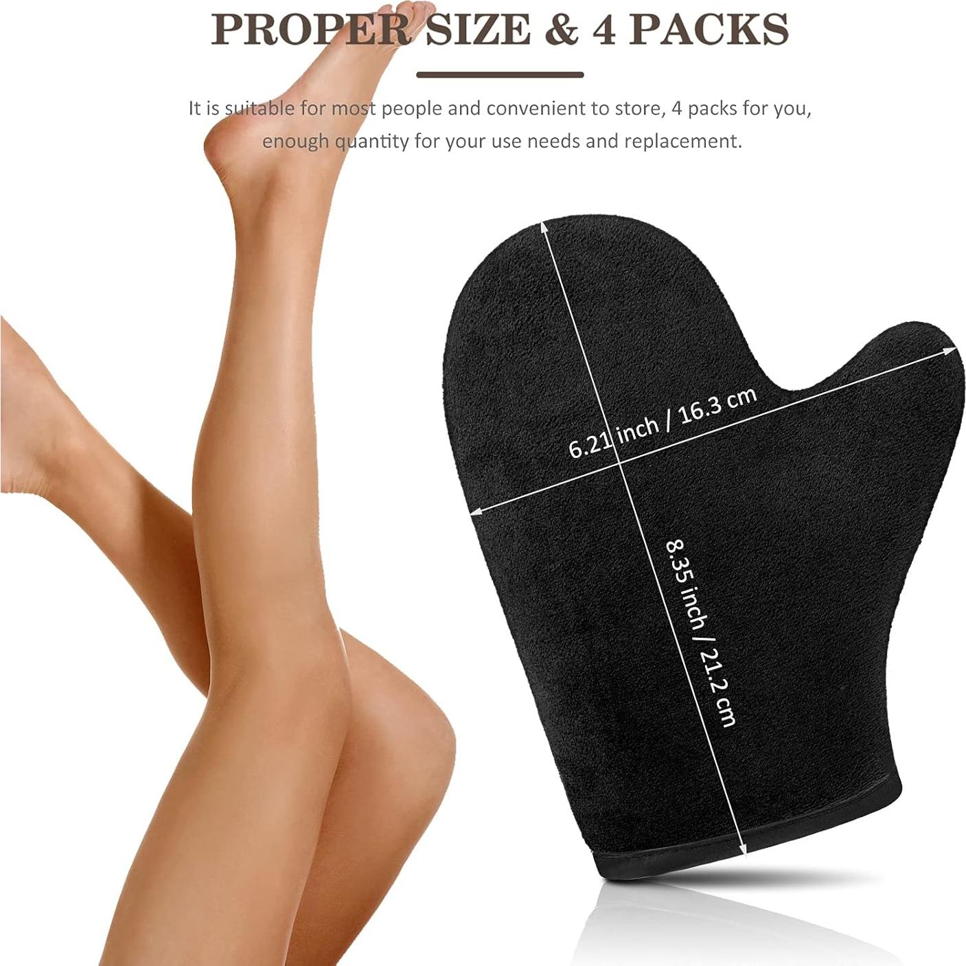 Mitones de Autobronceado Reutilizables SATINIOR - 4 Piezas Negro