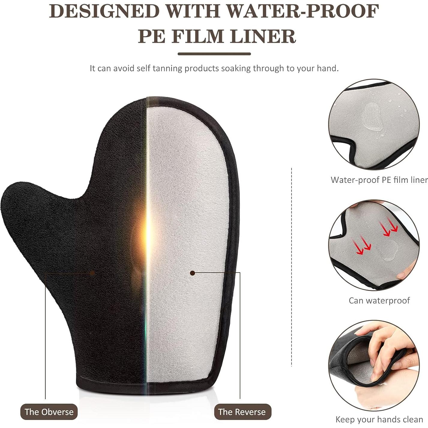 Mitones de Autobronceado Reutilizables SATINIOR - 4 Piezas Negro