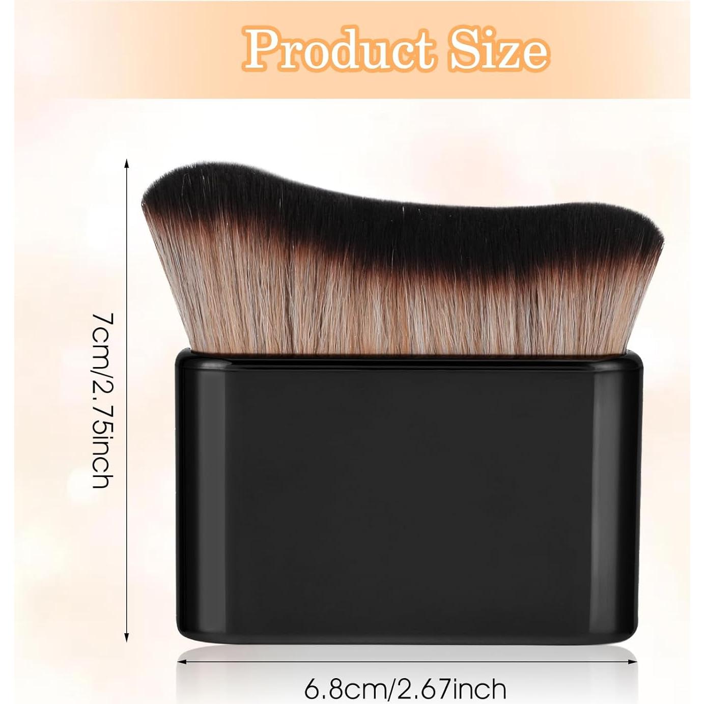 Brocha de Autotanning Divina Vitae Negra 9x7 cm para Maquillaje