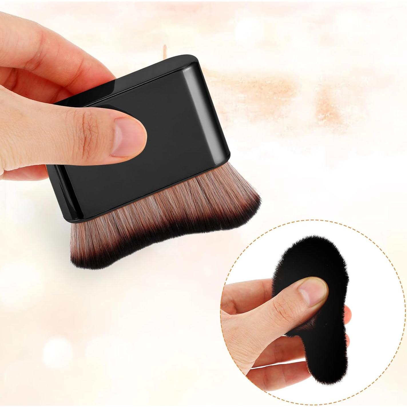 Brocha de Autotanning Divina Vitae Negra 9x7 cm para Maquillaje