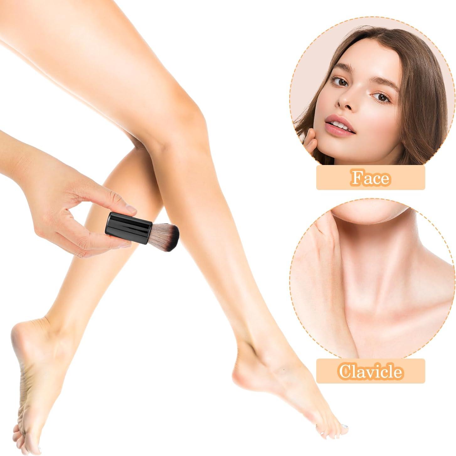 Brocha de Autotanning Divina Vitae Negra 9x7 cm para Maquillaje