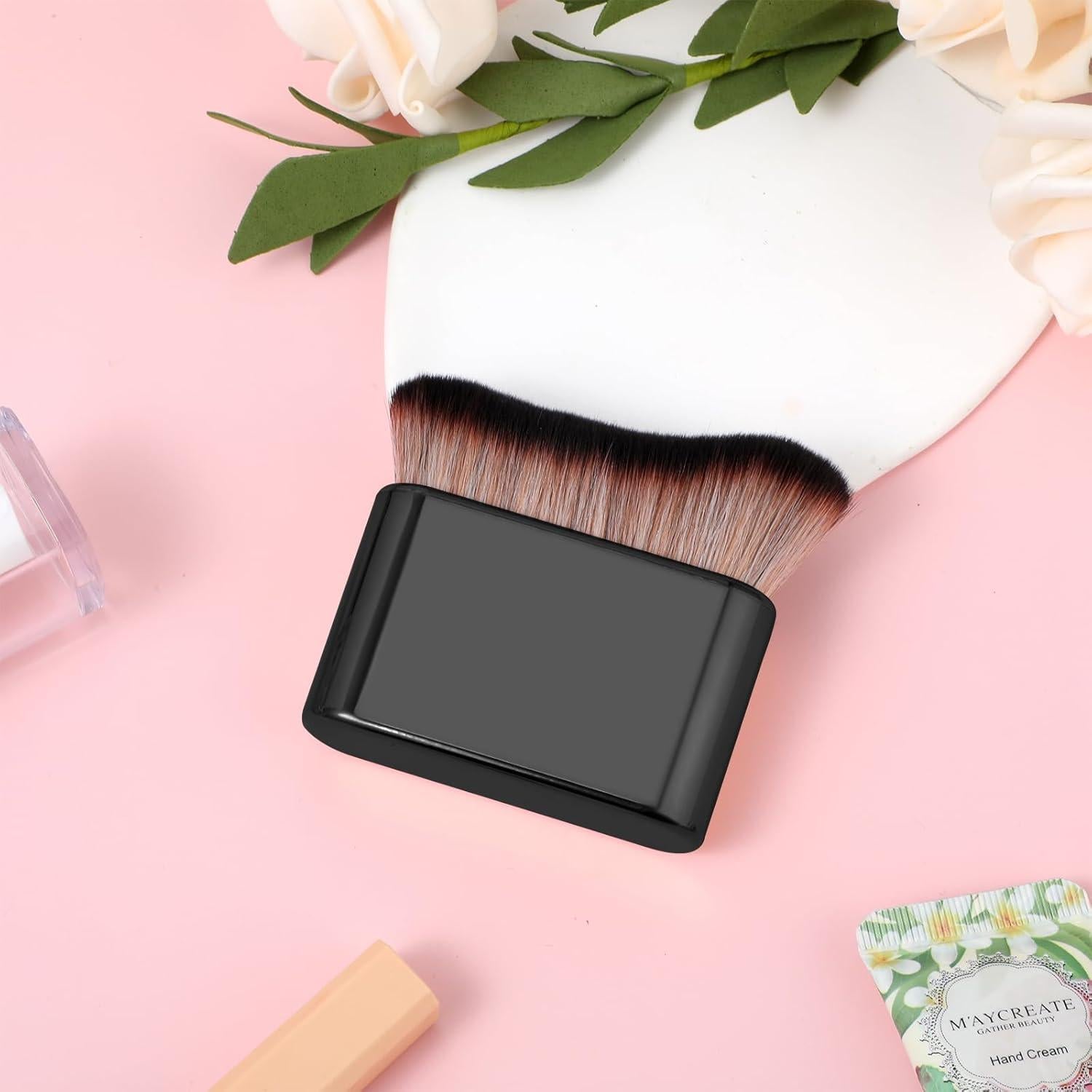 Brocha de Autotanning Divina Vitae Negra 9x7 cm para Maquillaje