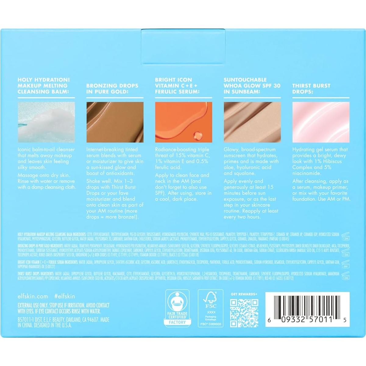 Kit de Cuidado de la Piel e.l.f. SKIN Mini Vegano 5 Piezas