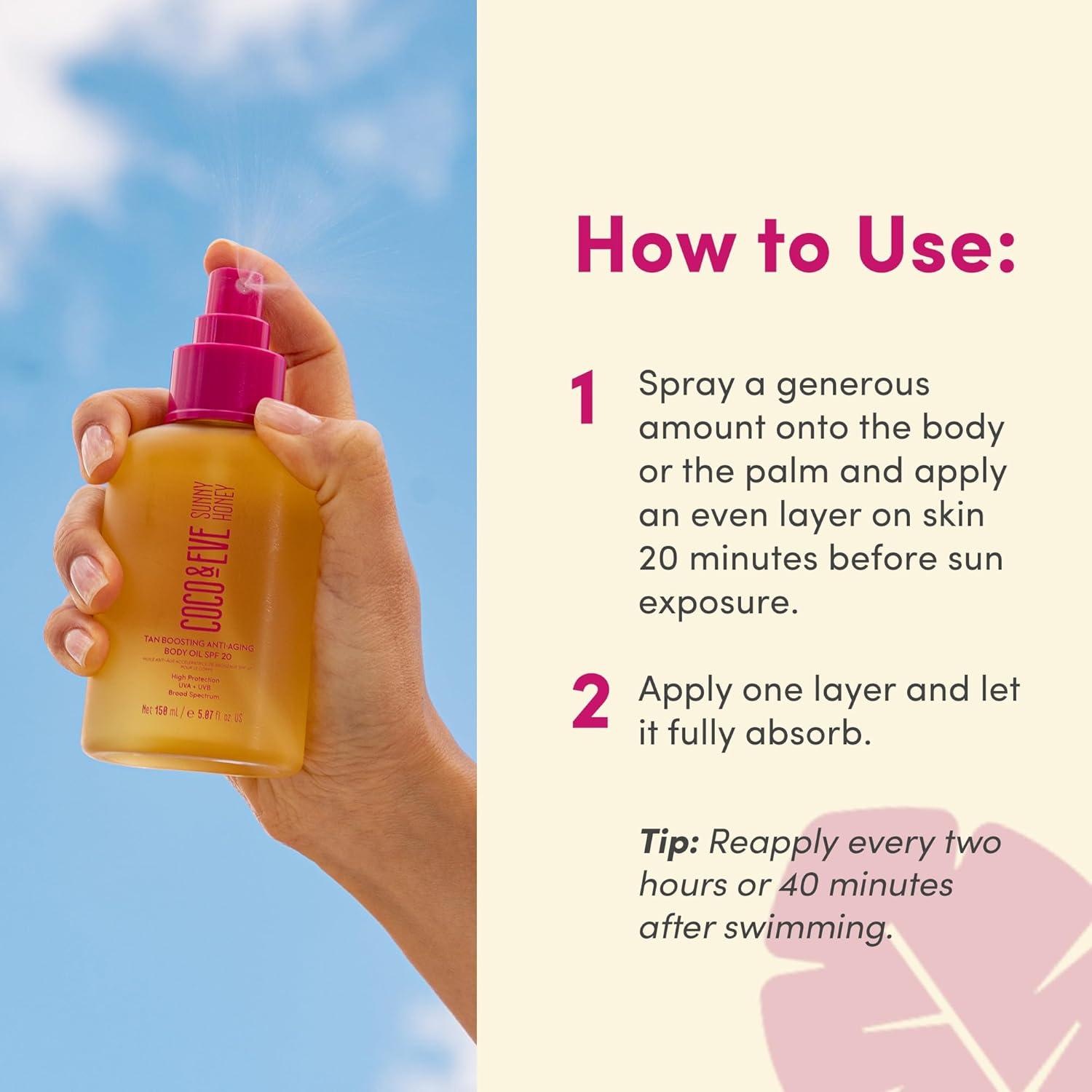 Coco & Eve Aceite Corporal Acelerador de Bronceado SPF20 150ml