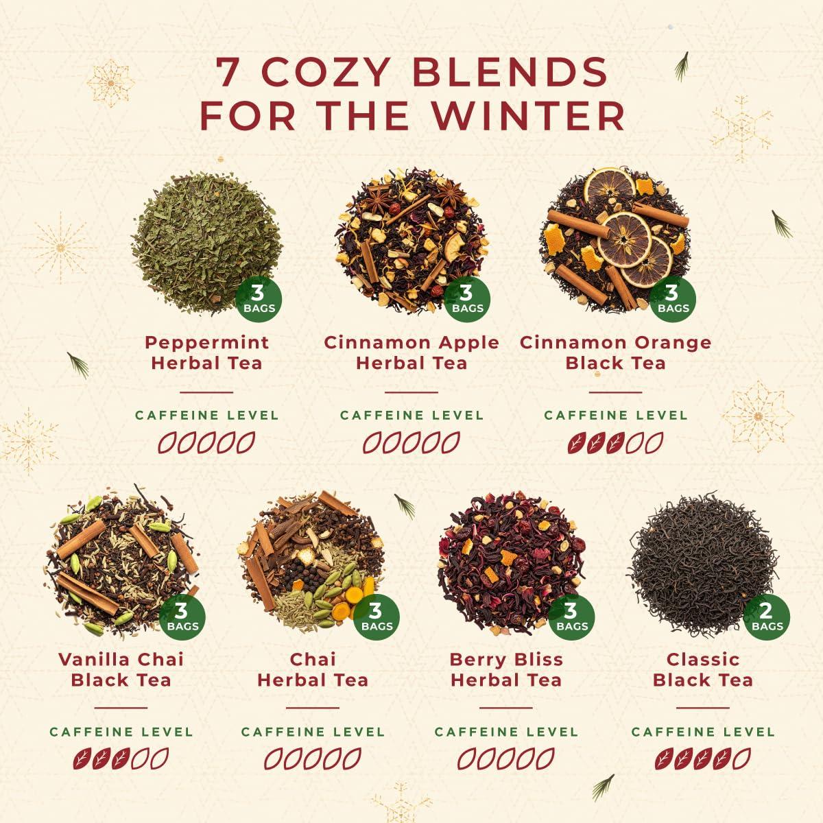 Gya Tea Co Colección de Té de Navidad - 20 Bolsitas Variadas