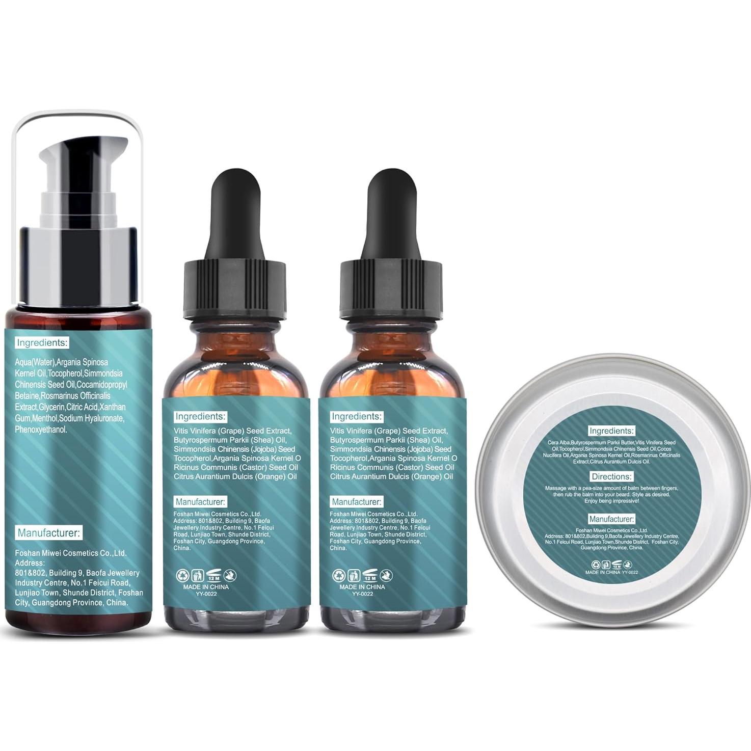 Kit de Cuidado de Barba YogerYou con Navaja y Aceites