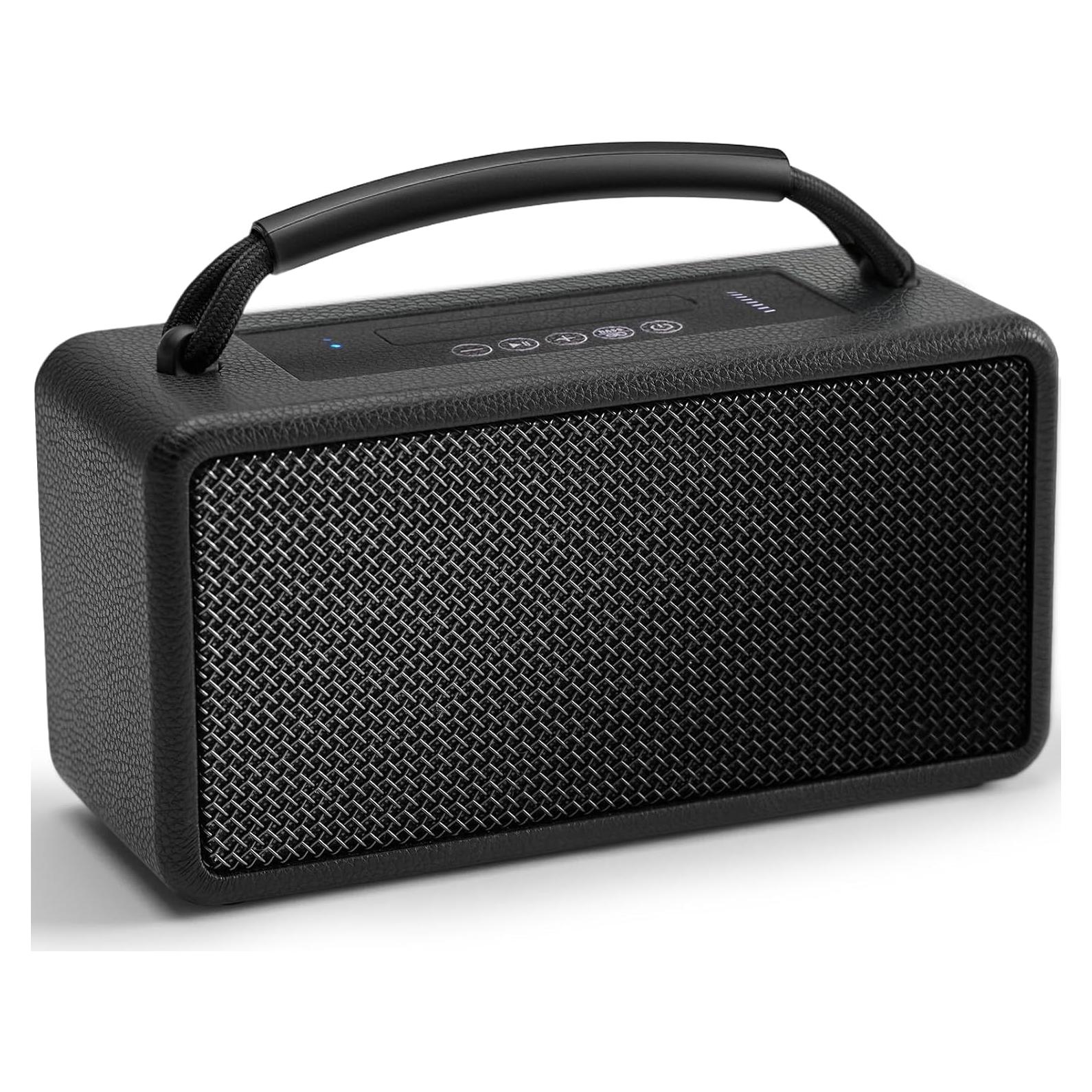 Altavoz Bluetooth DINDIN-007 80W Portátil 20H Madera Negro
